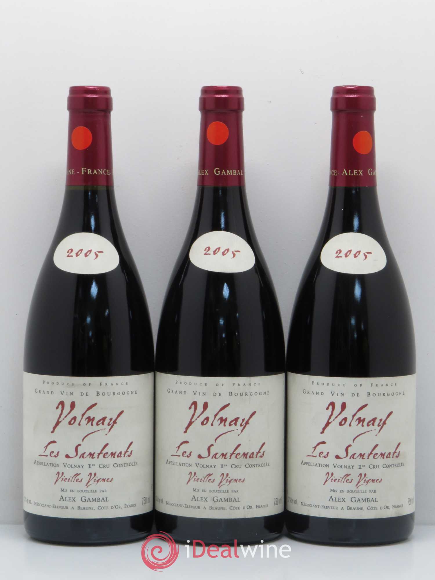 Volnay 1er Cru Les Santenots Vieilles Vignes Alex Gambal 2005 - Posten von 3 Flaschen - 0