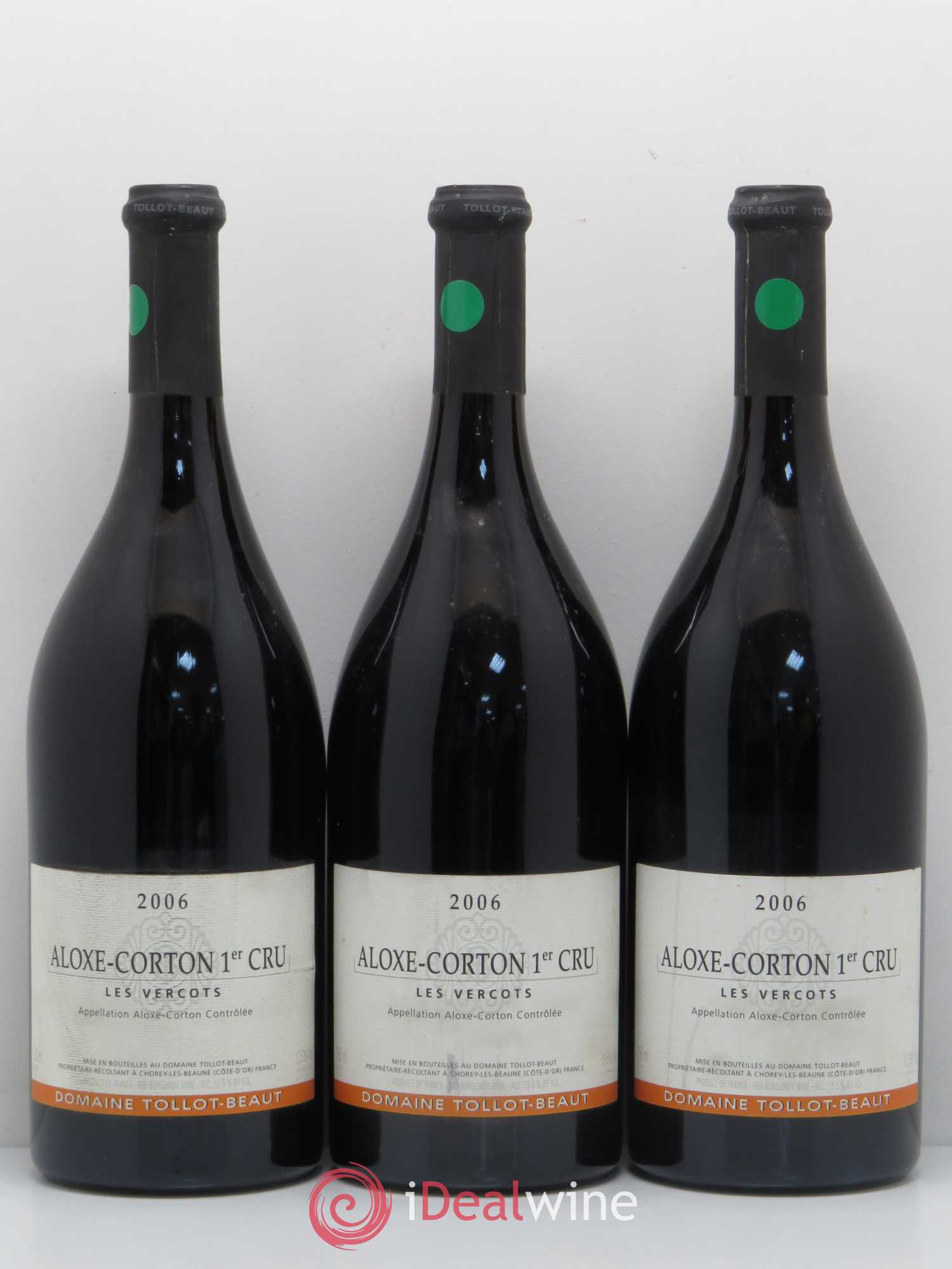 Aloxe-Corton 1er Cru Les Vercots Tollot Beaut (Domaine) 2006 - Lot de 3 bouteilles - 0