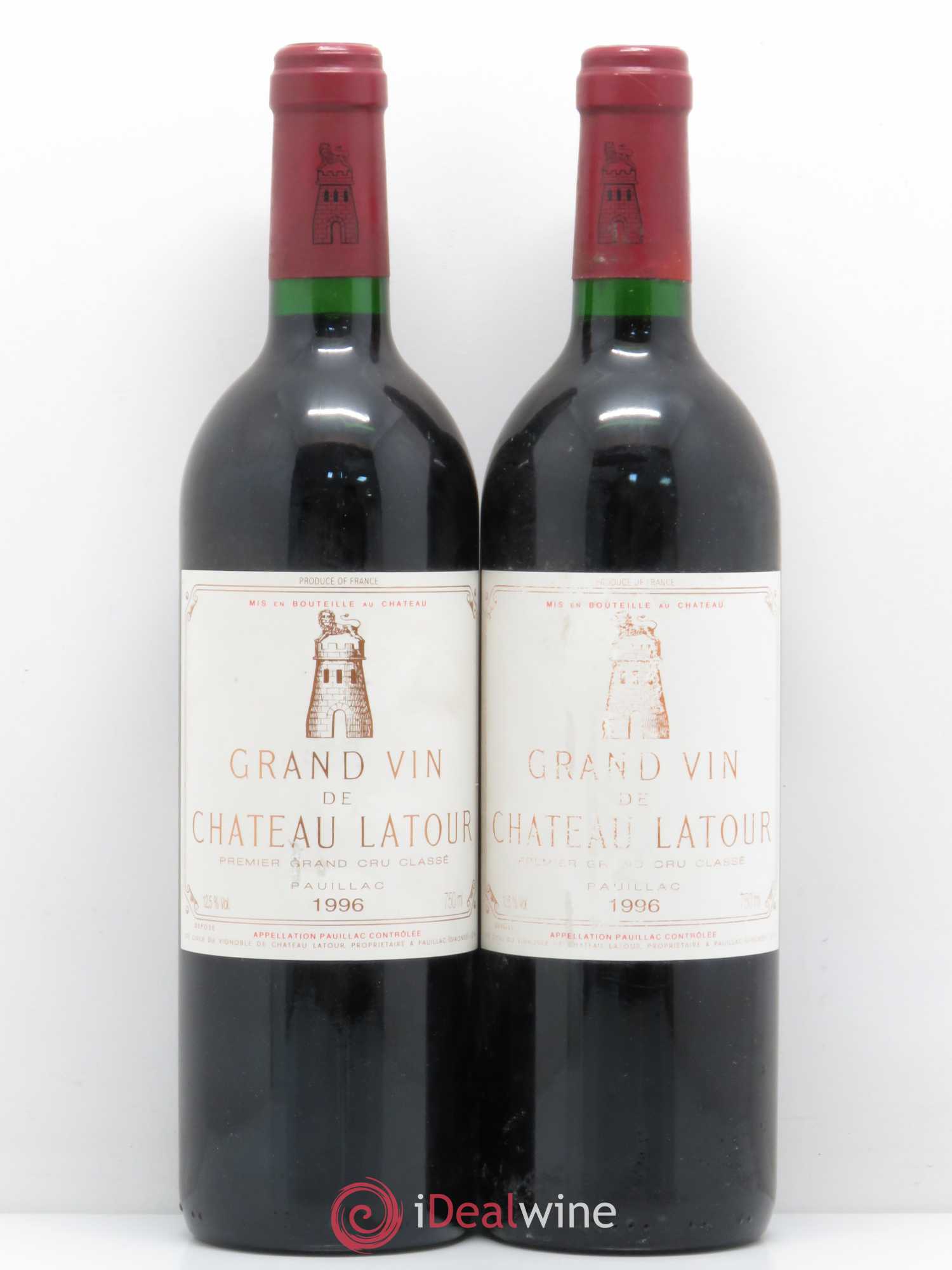 Château Latour 1er Grand Cru Classé 1996 - Lot de 2 bouteilles - 0
