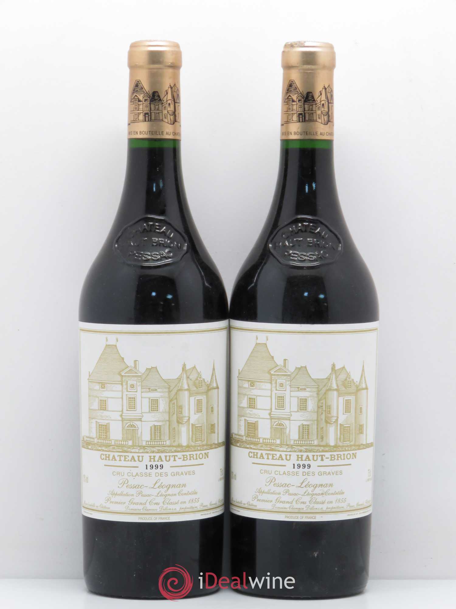 Château Haut Brion 1er Grand Cru Classé 1999 - Lot de 2 bouteilles - 0