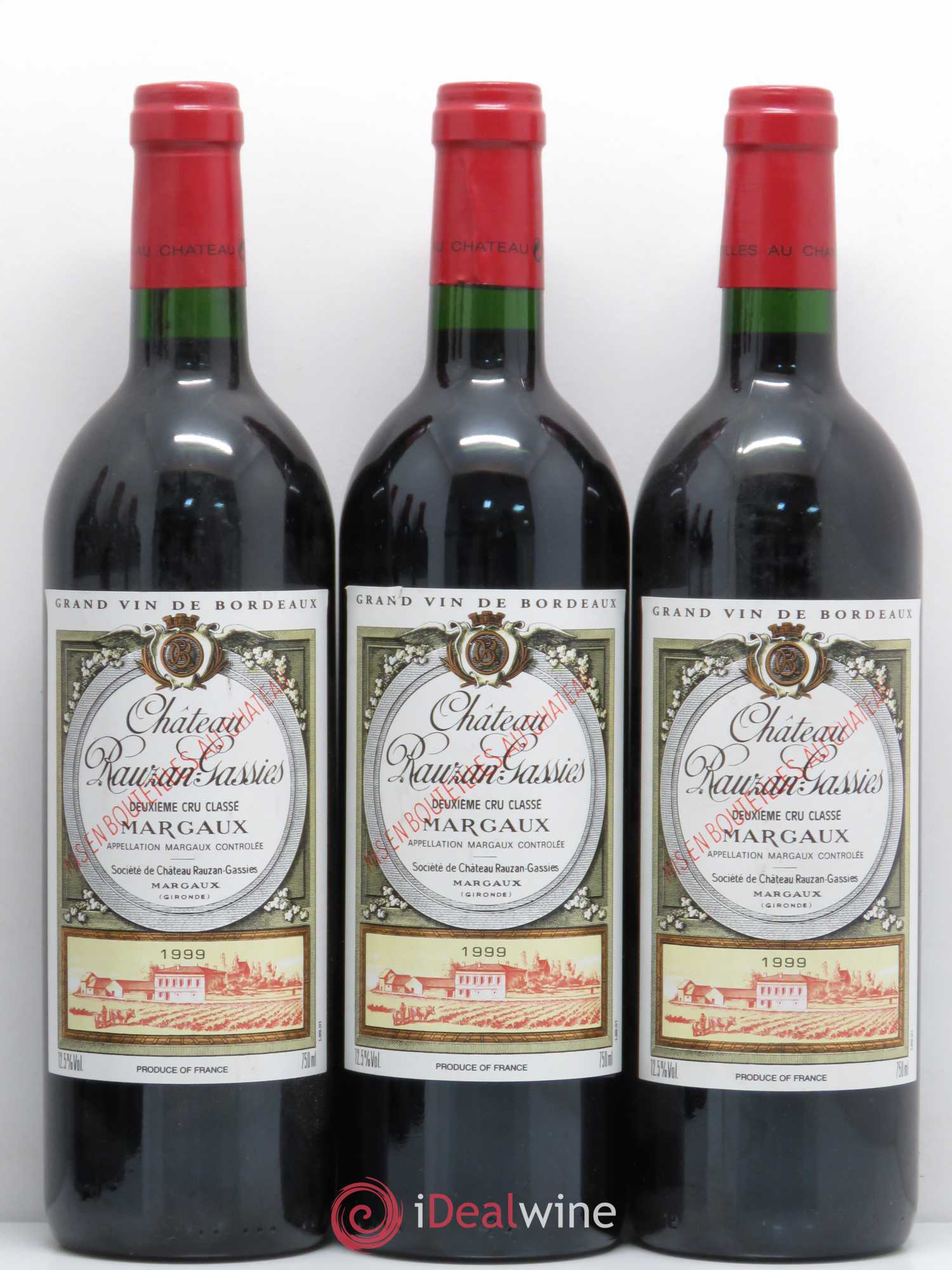 Château Rauzan-Gassies 2ème Grand Cru Classé 1999 - Lot de 6 bouteilles - 1
