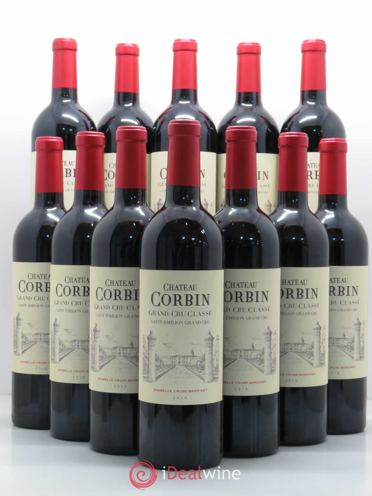 Château Corbin Grand Cru Classé 2010 - Lot de 12 bouteilles - 0