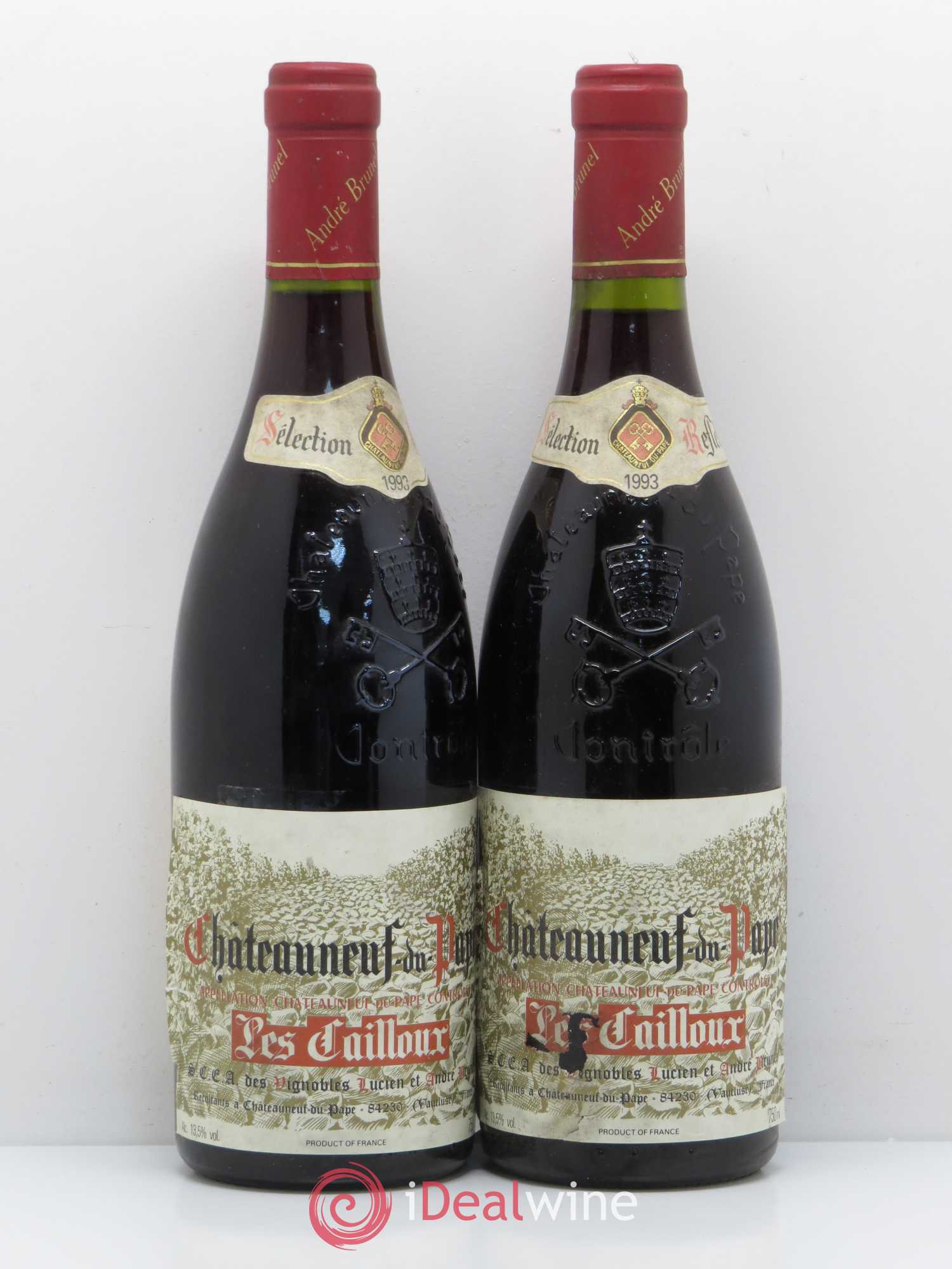 Châteauneuf-du-Pape Les Cailloux André Brunel 1993 - Lot de 2 bouteilles - 0