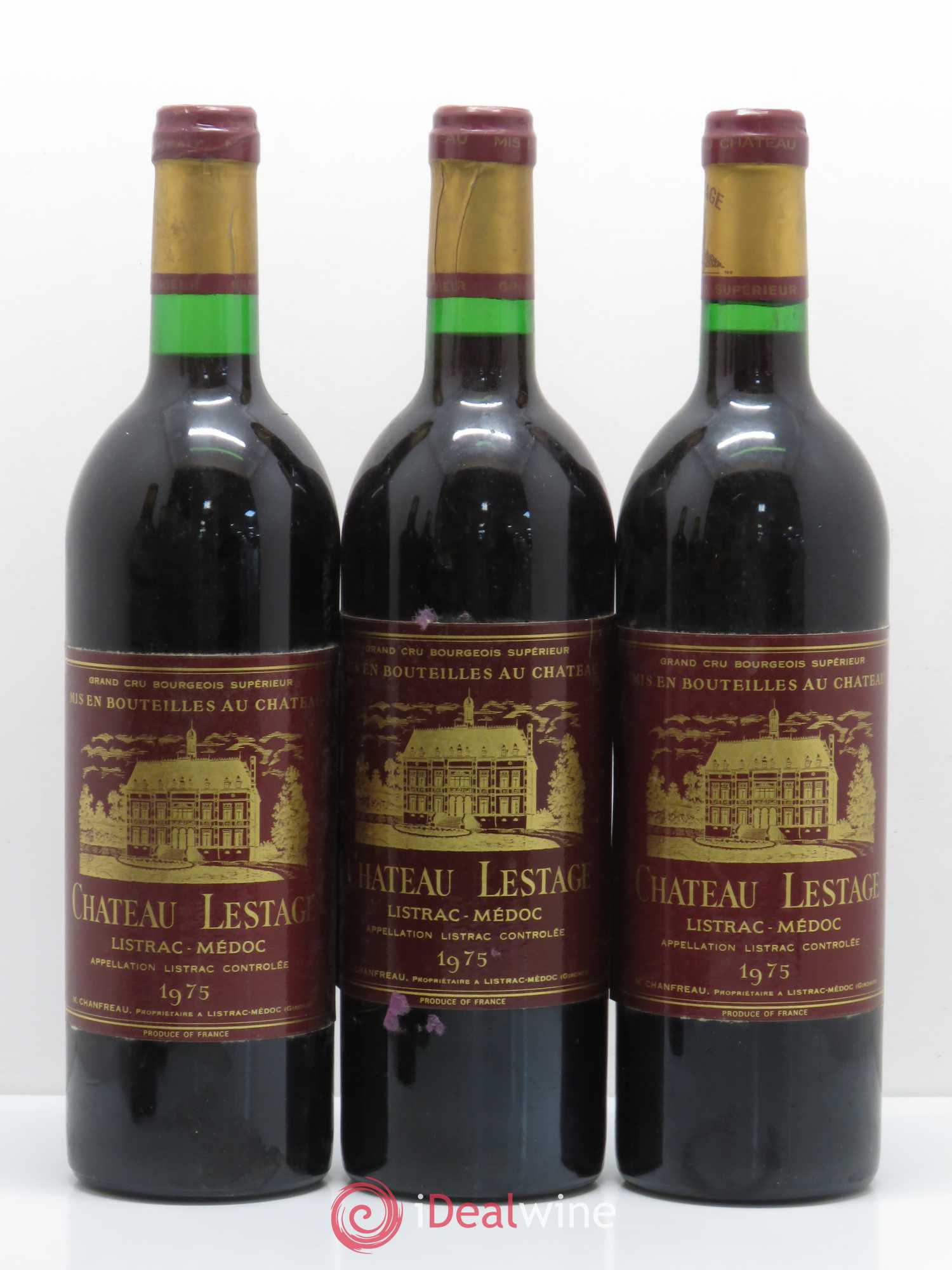 Château Lestage Cru Bourgeois 1975 - Lot de 6 bouteilles - 1