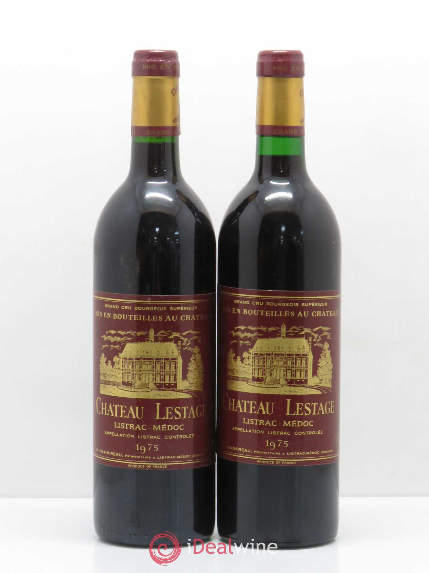 Château Lestage Cru Bourgeois 1975 - Lot de 2 bouteilles - 0
