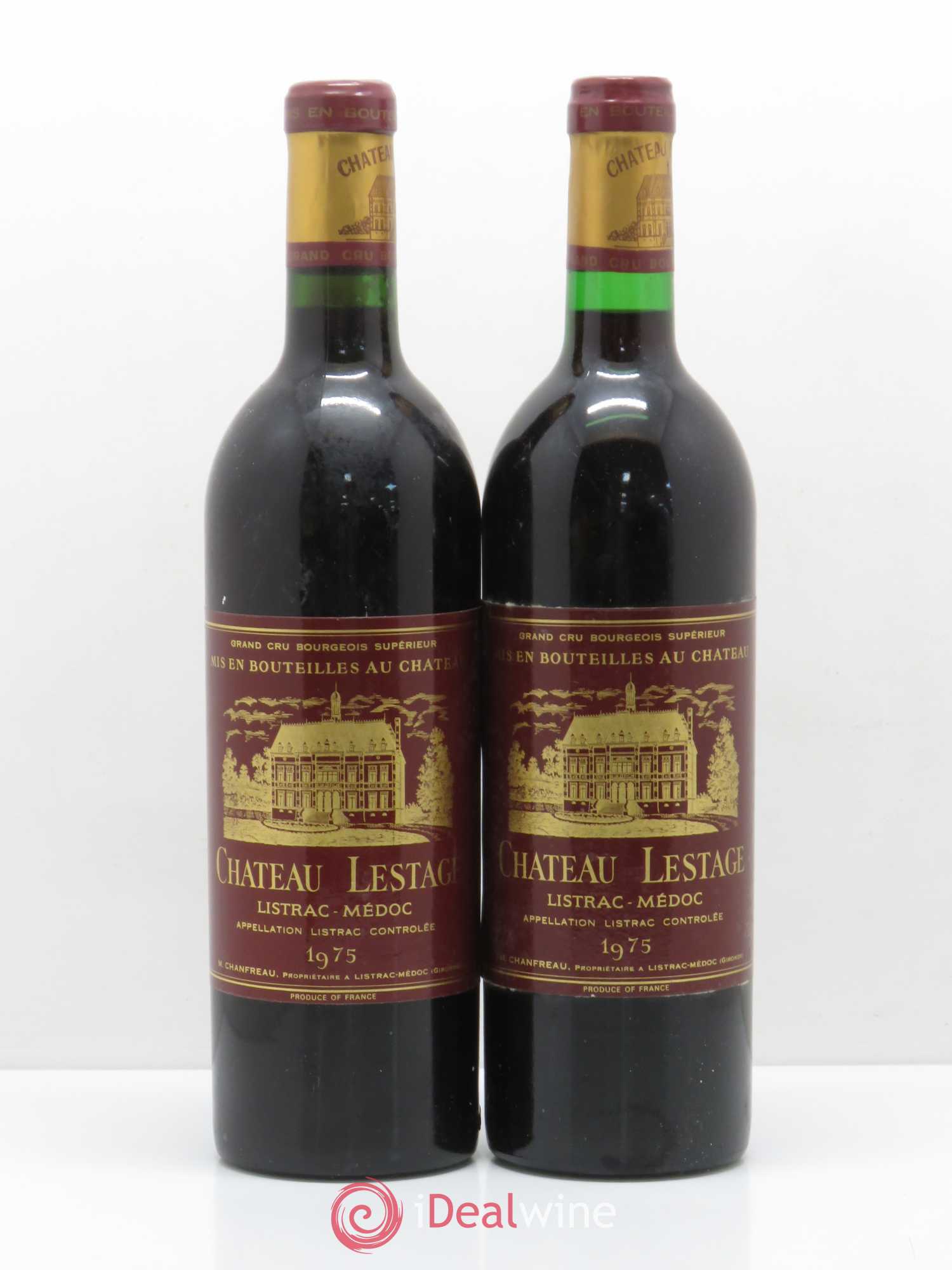 Château Lestage Cru Bourgeois 1975 - Lot de 2 bouteilles - 0