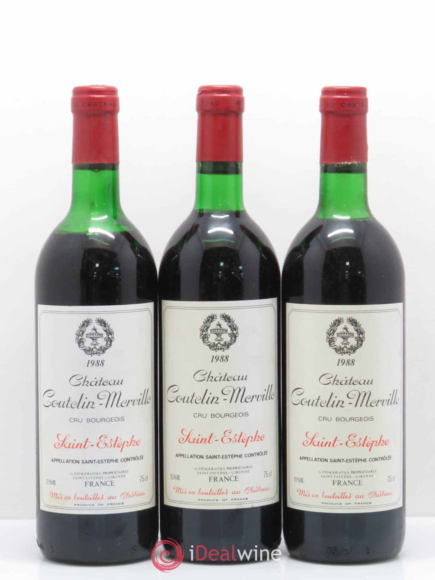 Château Coutelin-Merville Cru Bourgeois 1988 - Lot de 6 bouteilles - 1