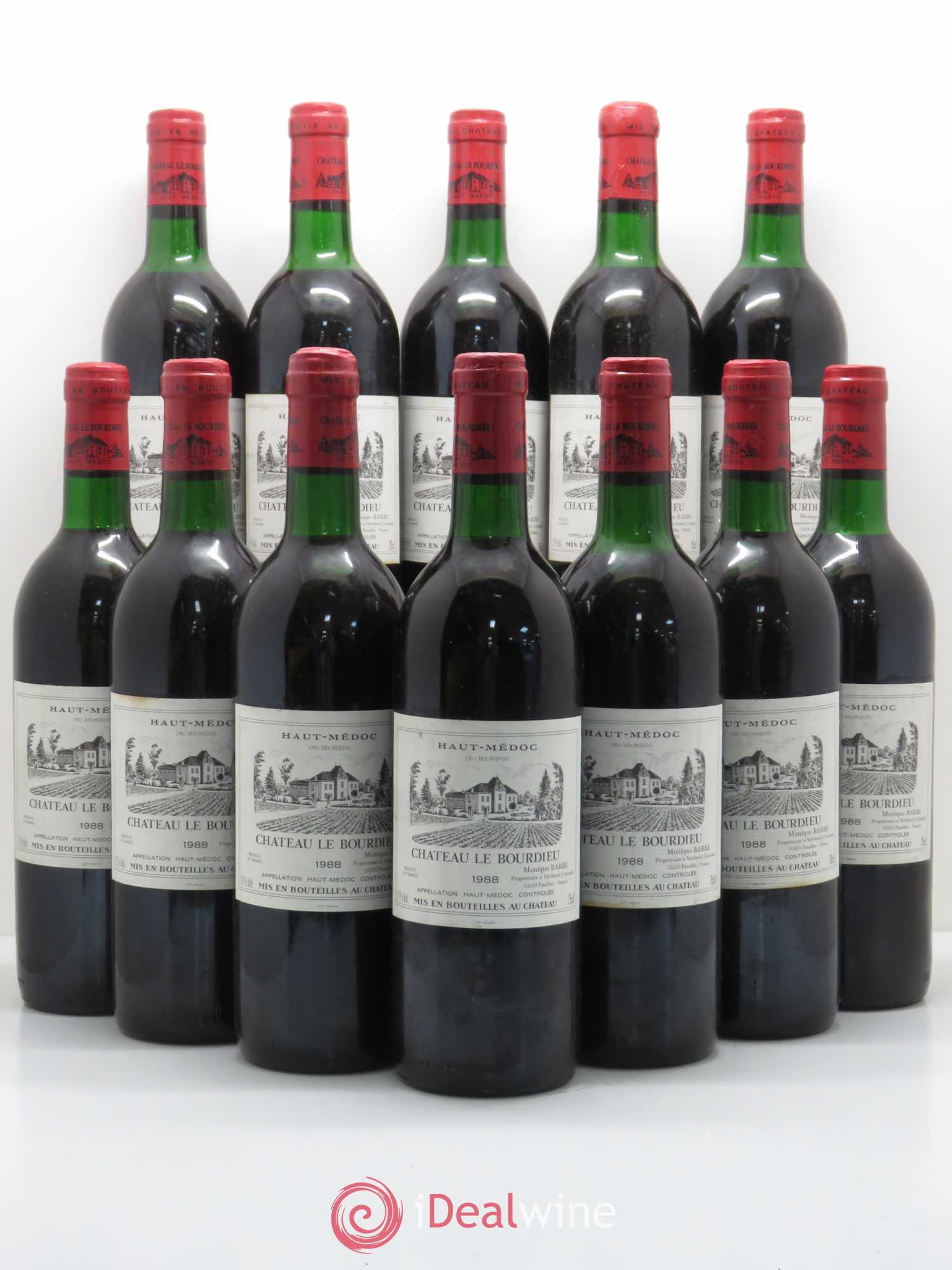 Château le Bourdieu Cru Bourgeois 1988 - Lot de 12 bouteilles - 0