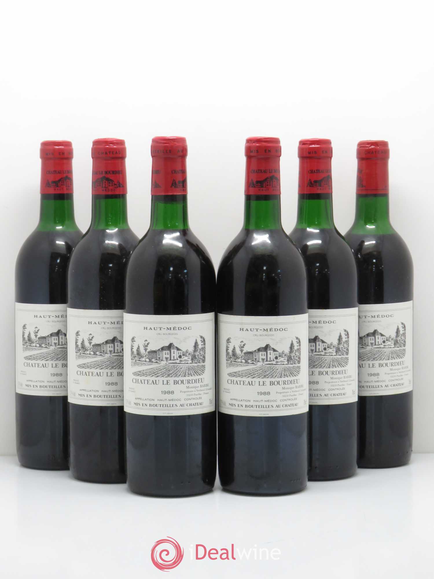 Château le Bourdieu Cru Bourgeois 1988 - Lot de 6 bouteilles - 0