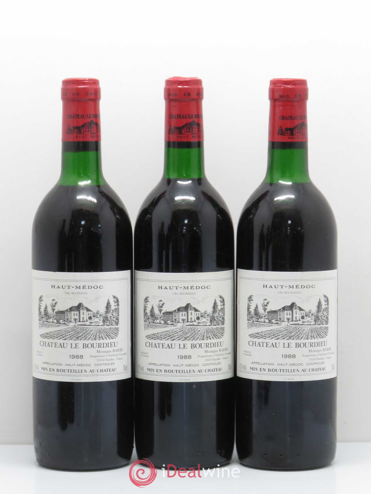 Château le Bourdieu Cru Bourgeois 1988 - Lot de 6 bouteilles - 1
