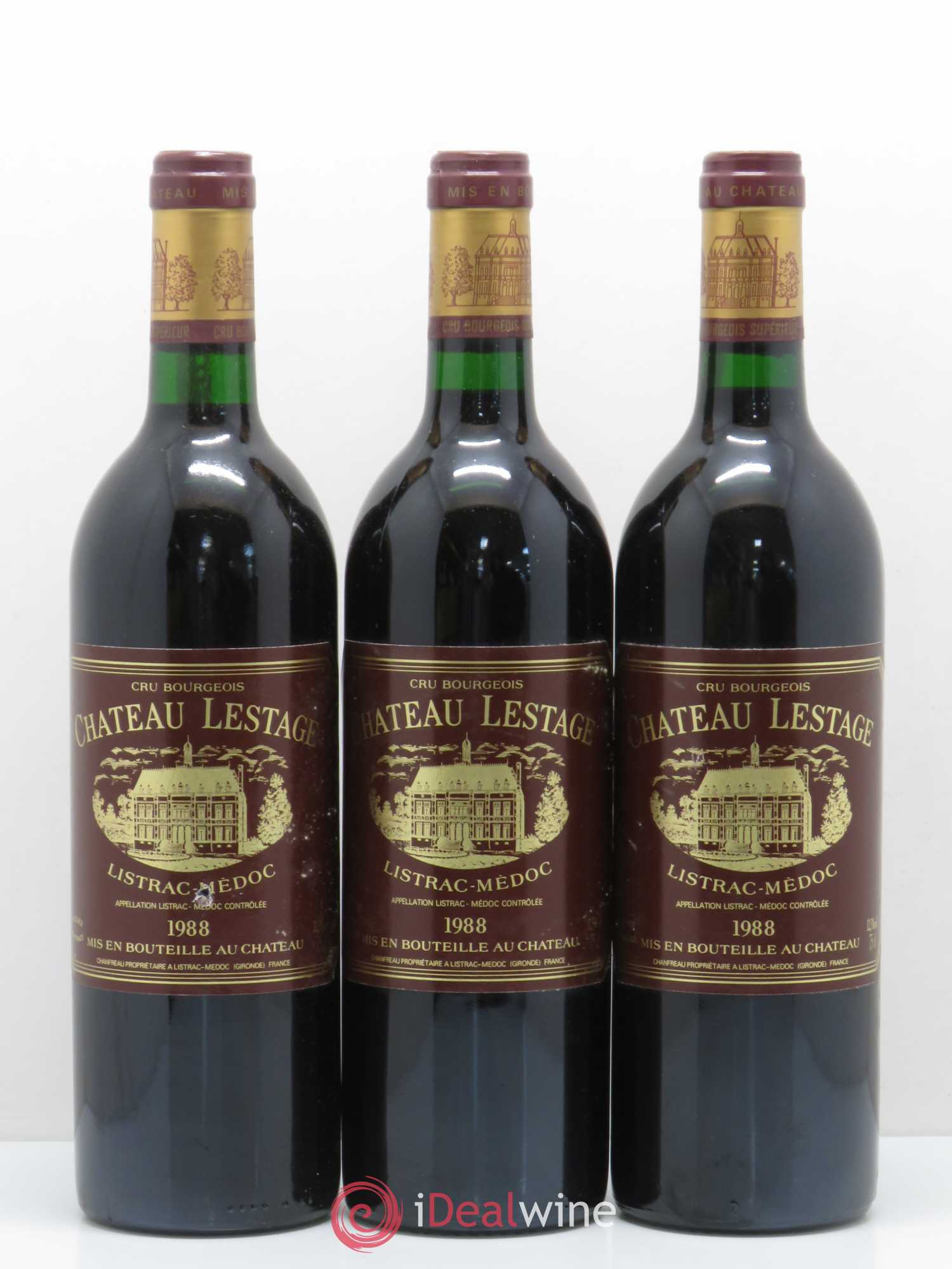 Château Lestage Cru Bourgeois 1988 - Lot de 12 bouteilles - 1