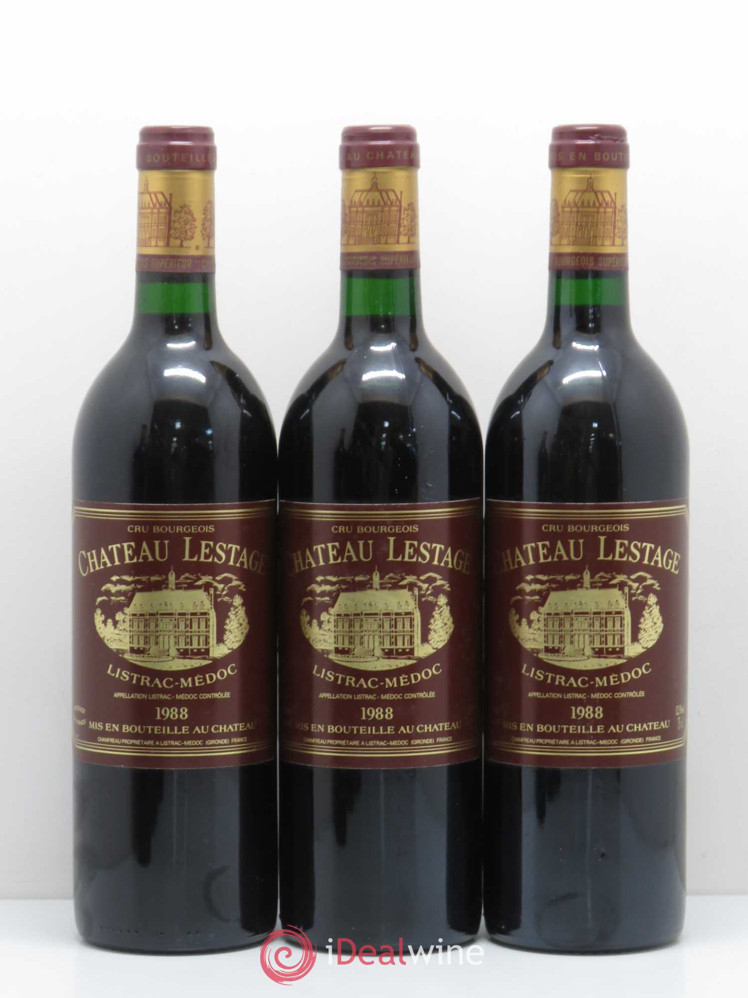 Château Lestage Cru Bourgeois 1988 - Lot de 6 bouteilles - 1