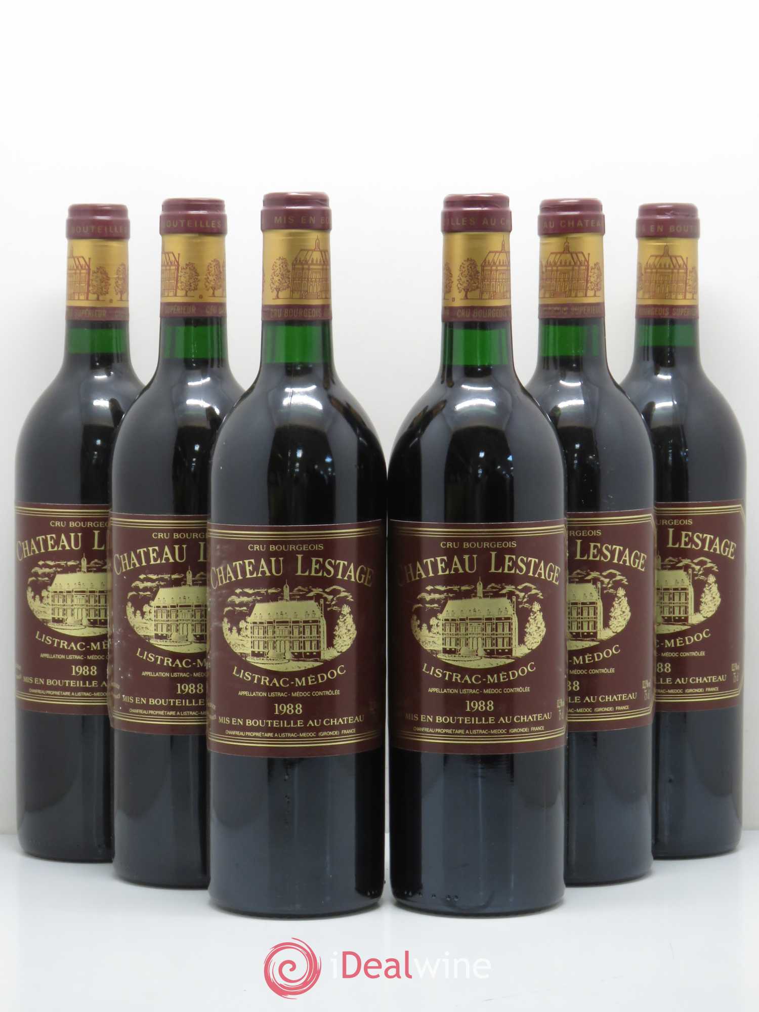 Château Lestage Cru Bourgeois 1988 - Lot de 6 bouteilles - 0
