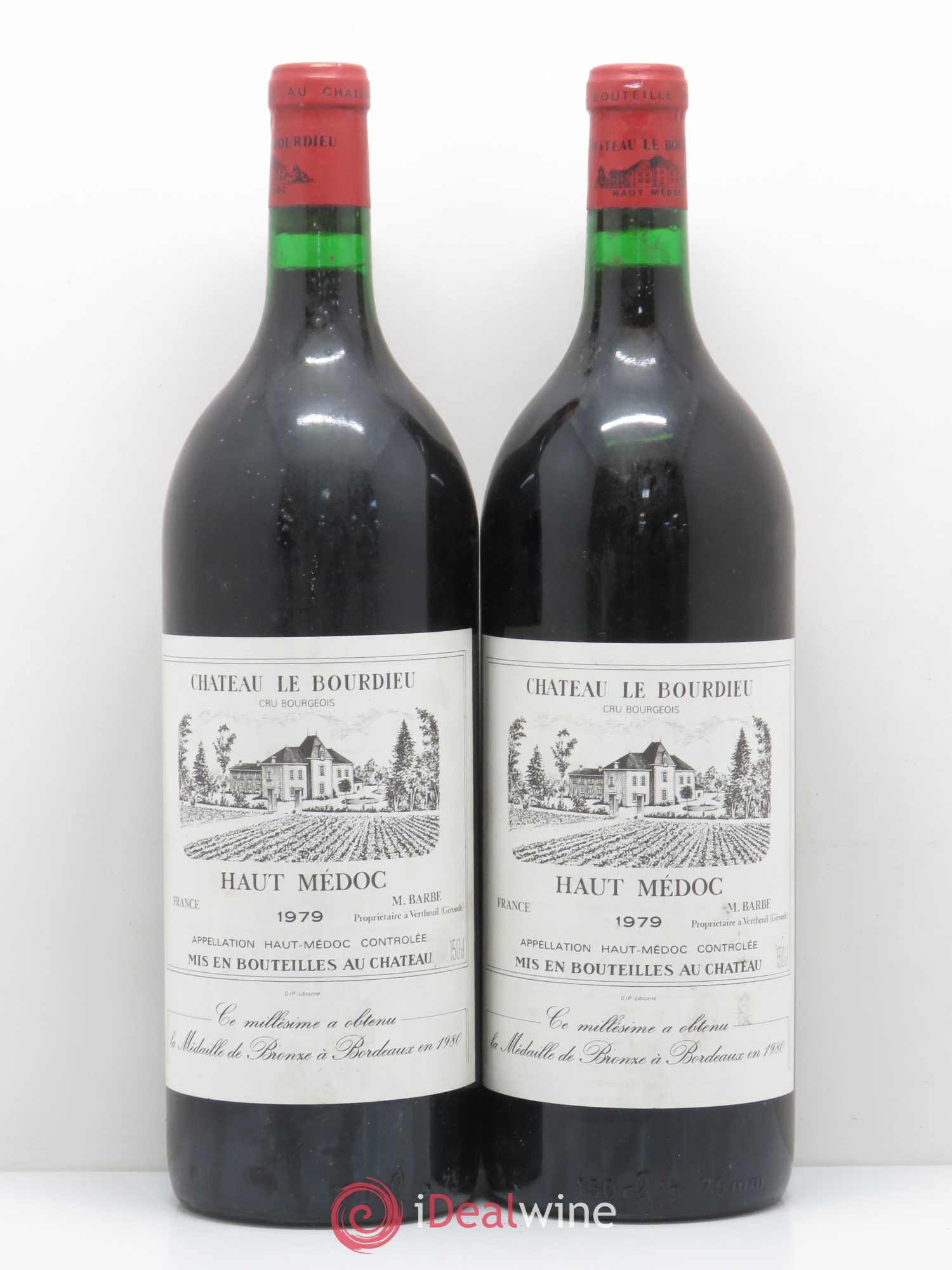 Château le Bourdieu Cru Bourgeois 1979 - Lot de 2 magnums - 0