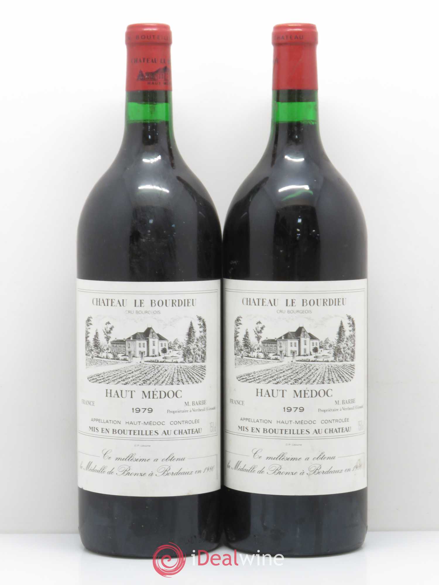 Château le Bourdieu Cru Bourgeois 1979 - Lot de 2 magnums - 0