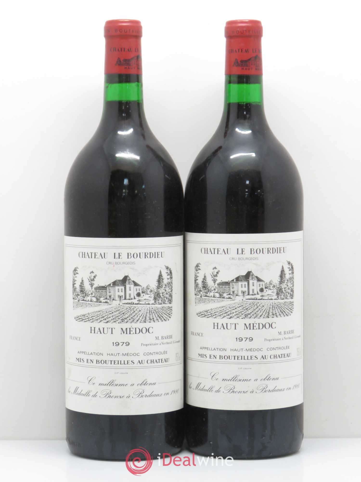Château le Bourdieu Cru Bourgeois 1979 - Lot de 2 magnums - 0