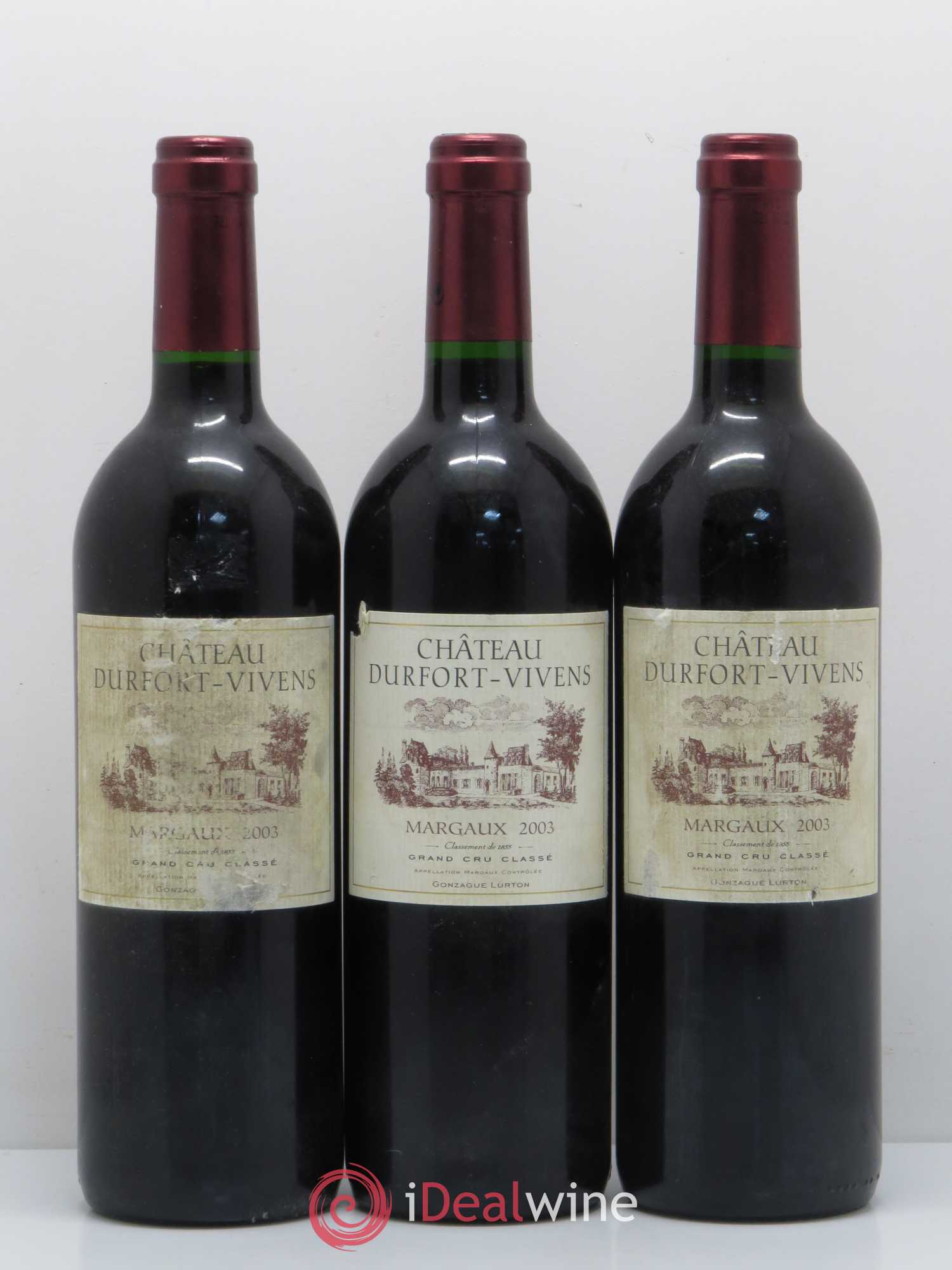 Château Durfort Vivens 2ème Grand Cru Classé 2003 - Lot de 3 bouteilles - 0