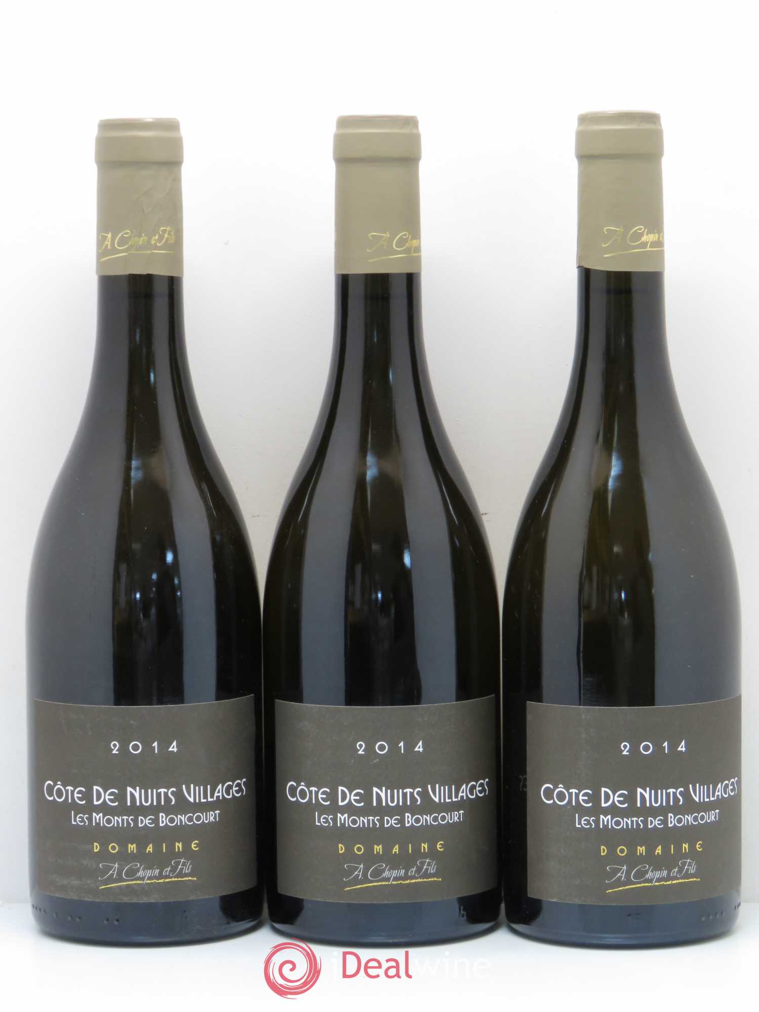 Bourgogne Cotes de Nuits Village Les Monts de Boncourt Domaine Chopin & fils 2014 - Posten von 6 Flaschen - 1