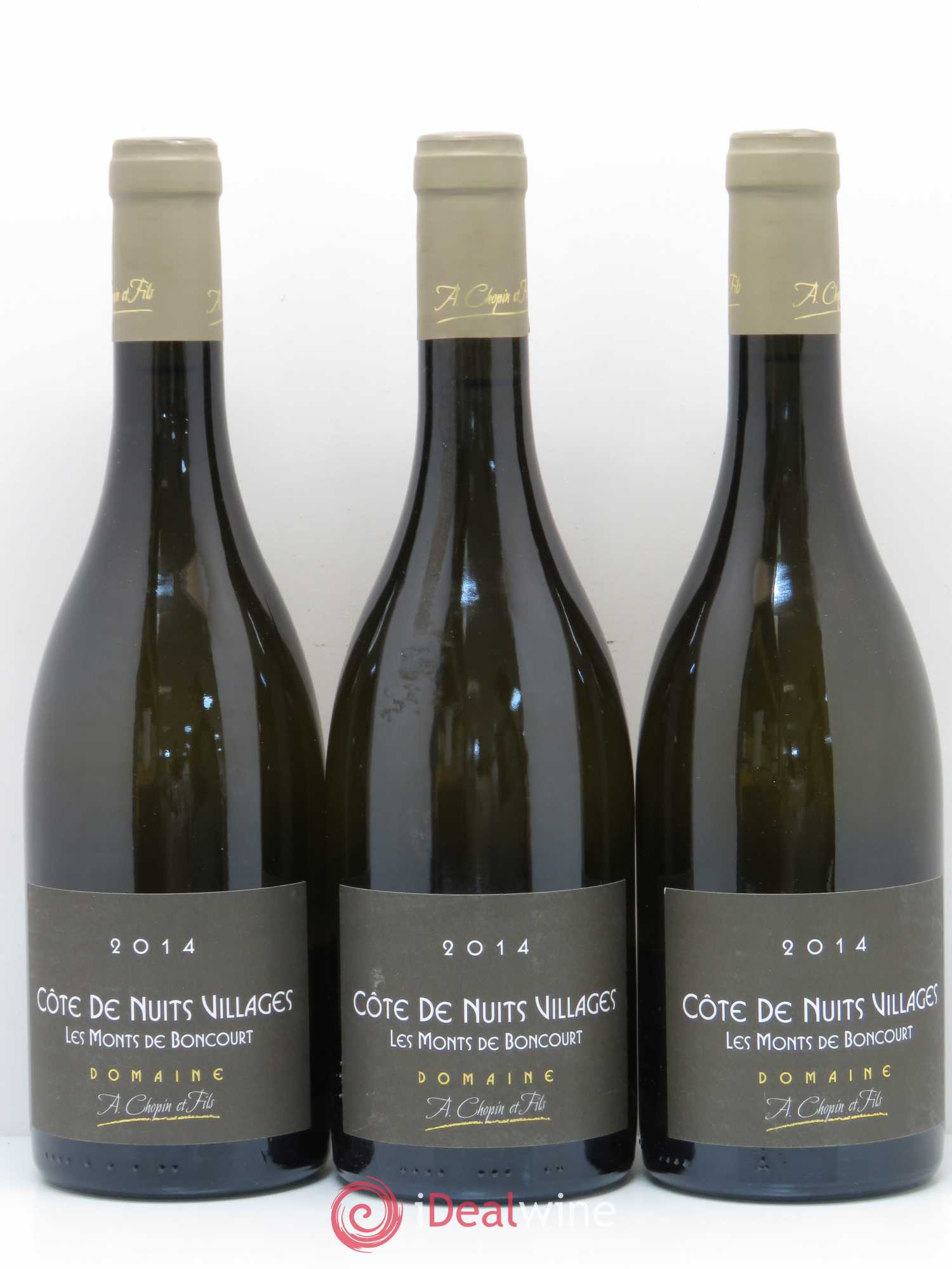 Bourgogne Cotes de Nuits Village Les Monts de Boncourt Domaine Chopin & fils 2014 - Posten von 6 Flaschen - 2