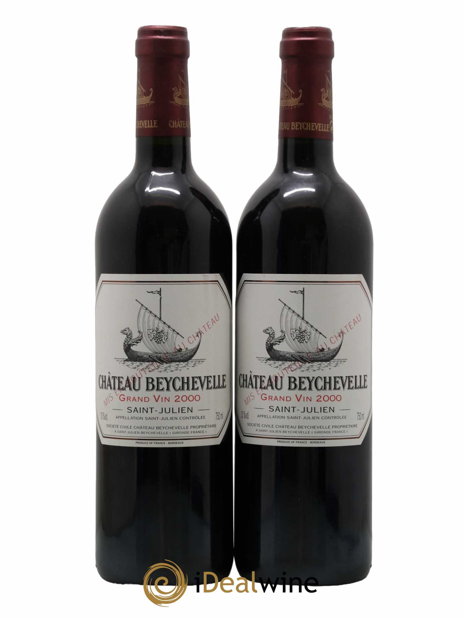 Château Beychevelle 4ème Grand Cru Classé 2000 - Lot de 2 bouteilles - 0