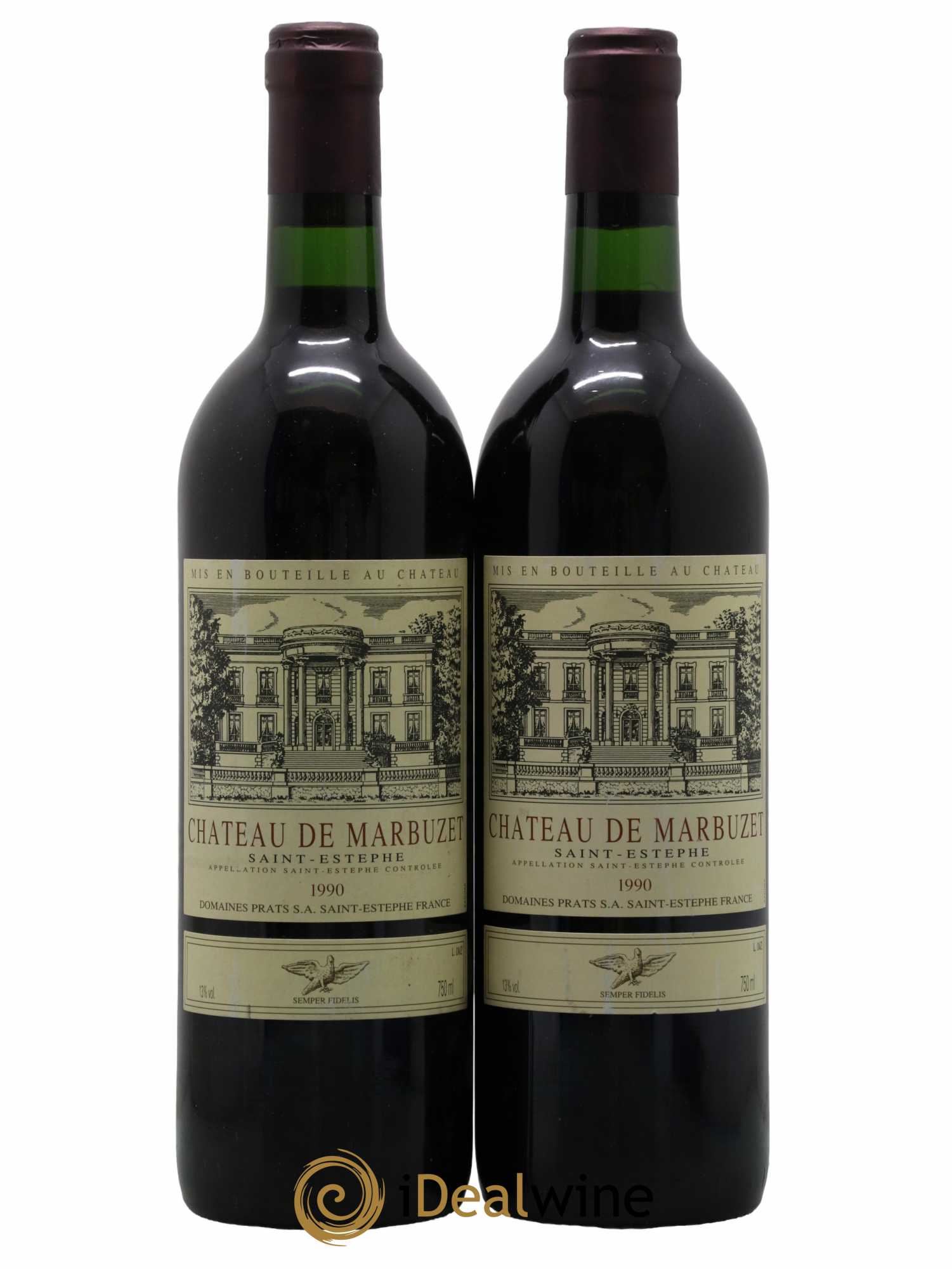 Château de Marbuzet Cru Bourgeois 1990 - Lot de 2 bouteilles - 0