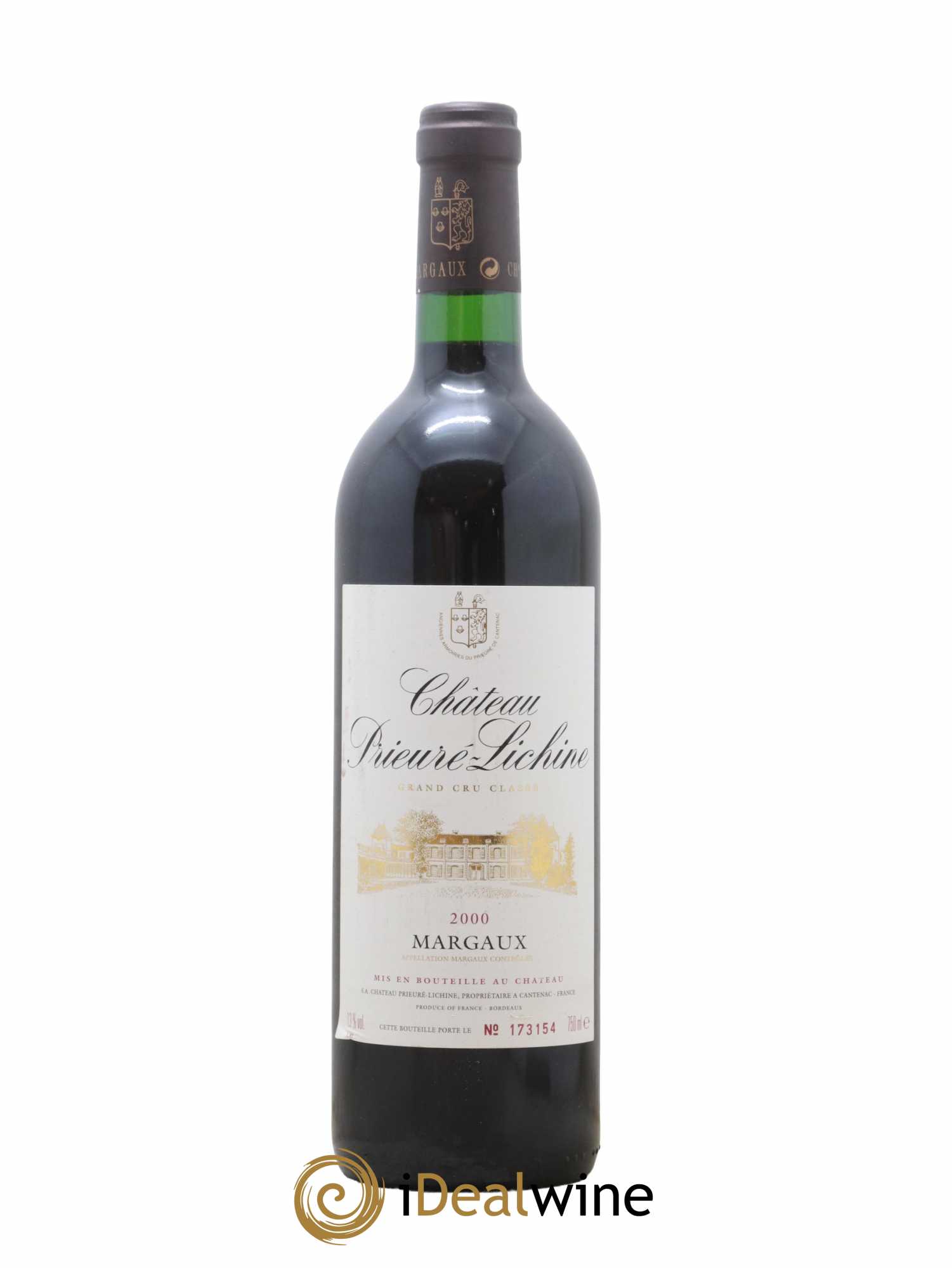 Château Prieuré Lichine 4ème Grand Cru Classé 2000 - Lot de 1 bouteille - 0