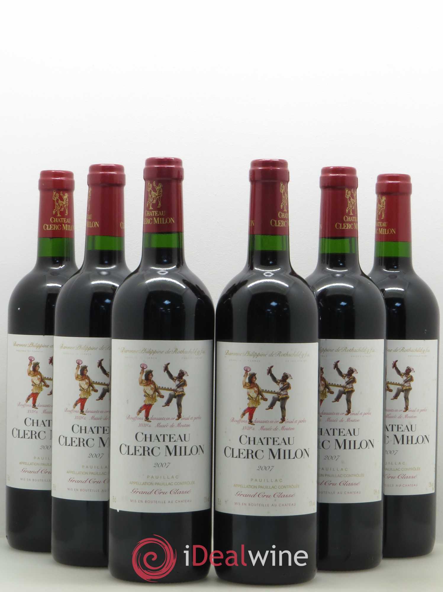 Château Clerc Milon 5ème Grand Cru Classé 2007 - Lot de 6 bouteilles - 0