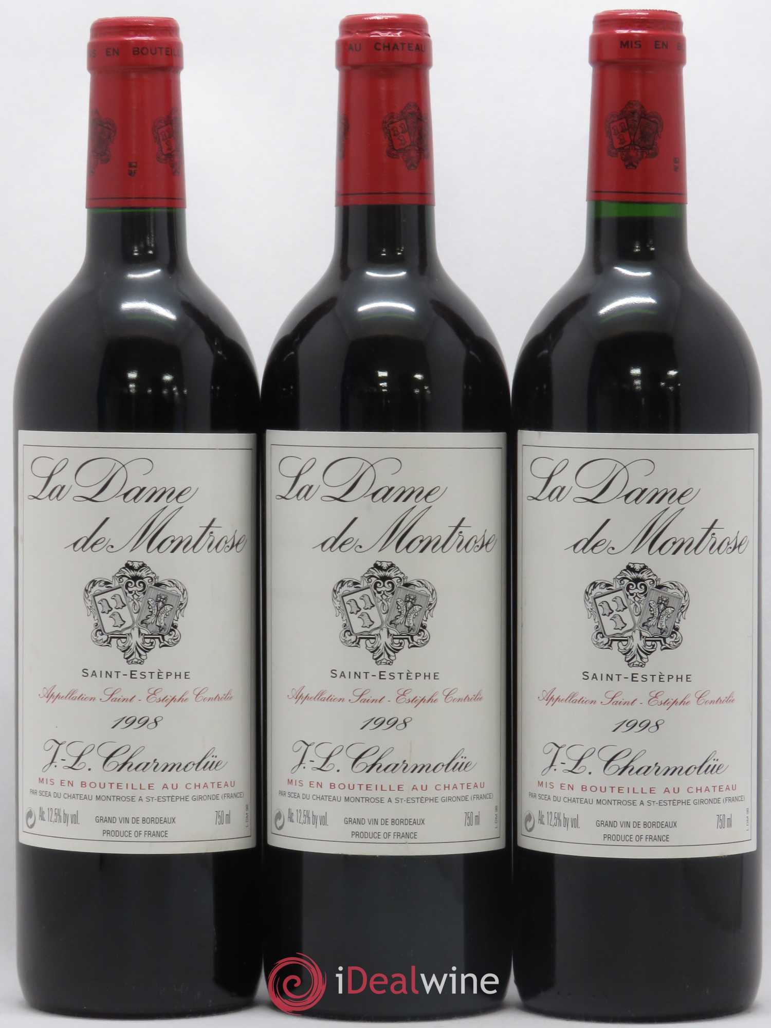 La Dame de Montrose Second Vin 1998 - Lot de 3 bouteilles - 0