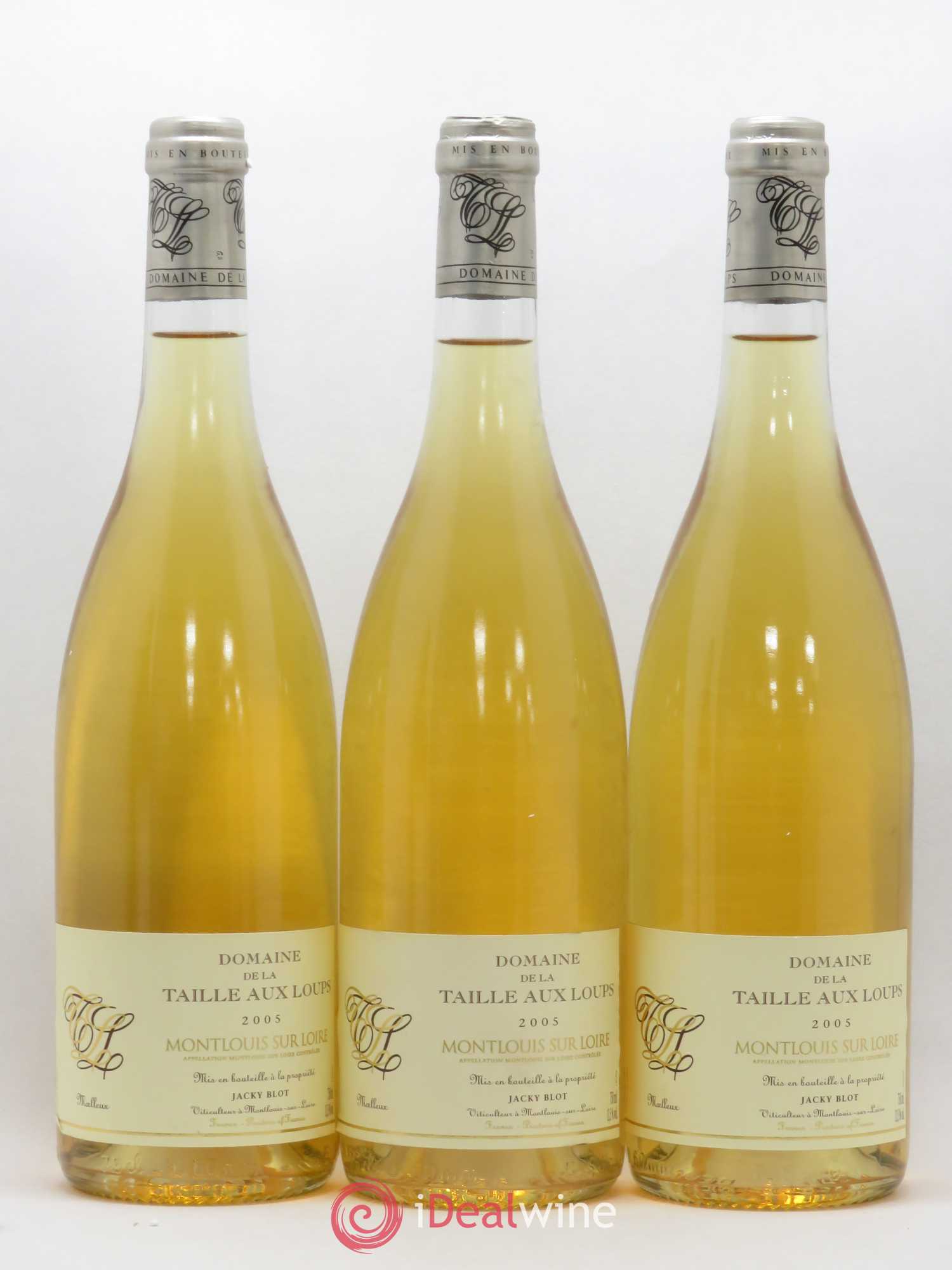 Montlouis-sur-Loire Moelleux La Taille aux Loups - Jacky Blot 2005 - Lotto di 3 bottiglie - 0