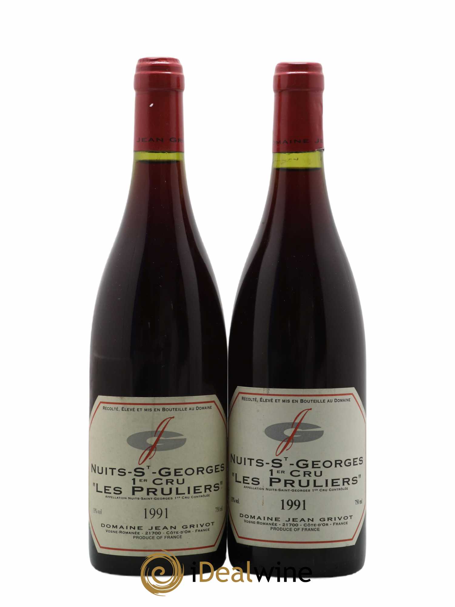 Nuits-Saint-Georges 1er Cru Les Pruliers Jean Grivot 1991 - Lot de 2 bouteilles - 0