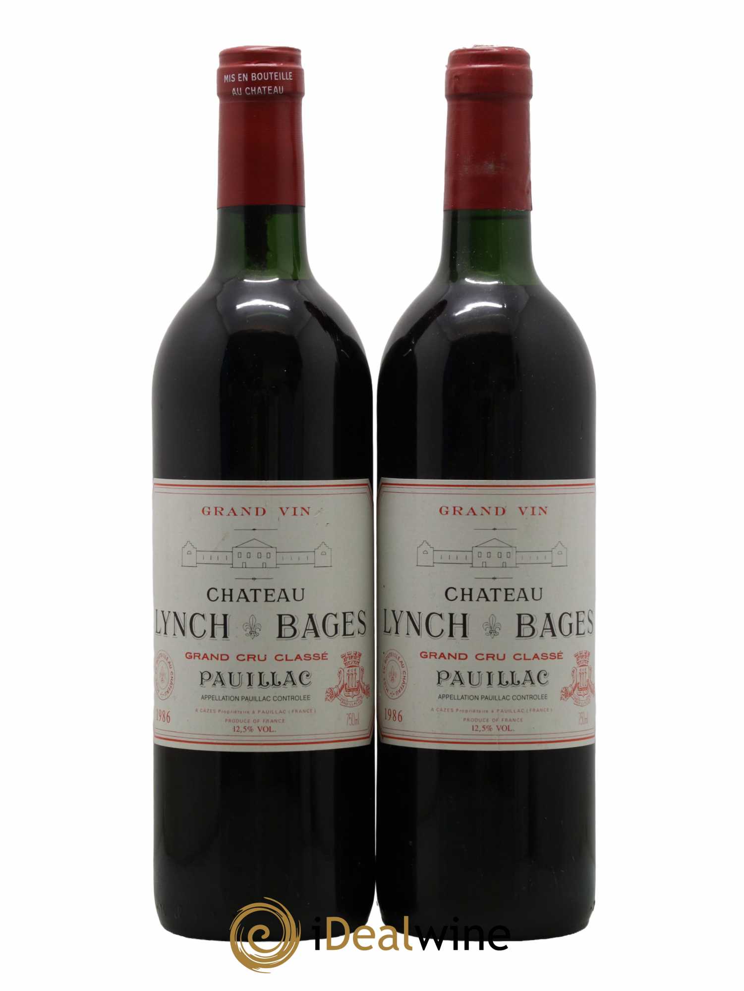 Château Lynch Bages 5ème Grand Cru Classé 1986 - Lot de 2 bouteilles - 0