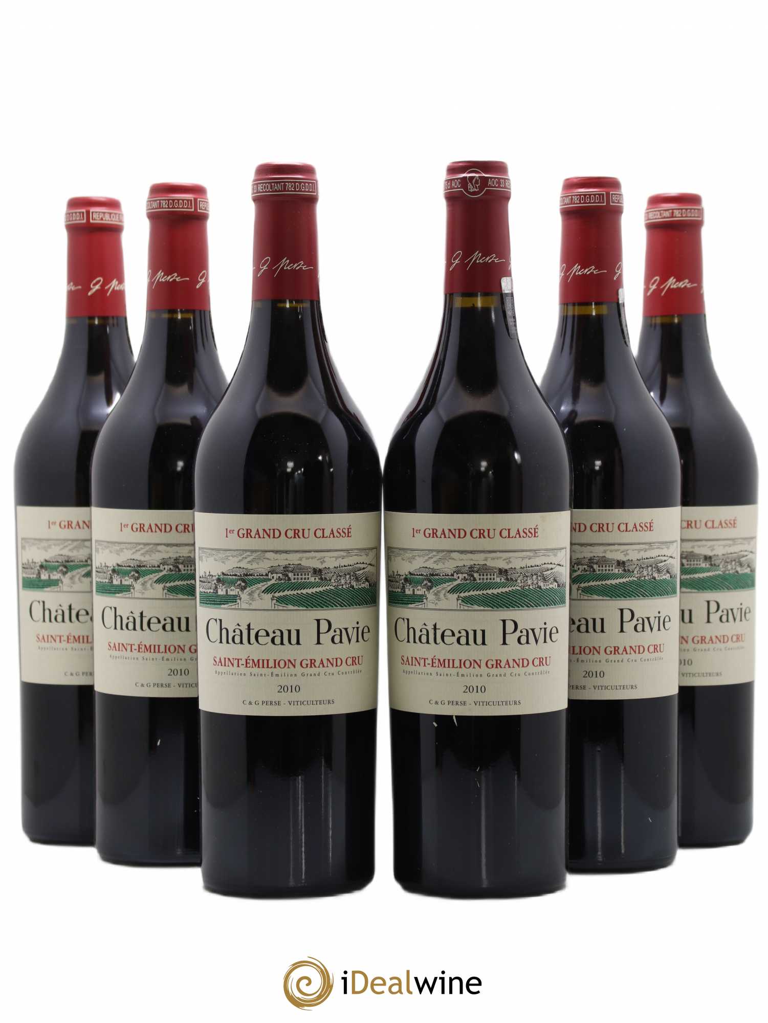 Château Pavie 1er Grand Cru Classé A 2010 - Lot de 6 bouteilles - 0