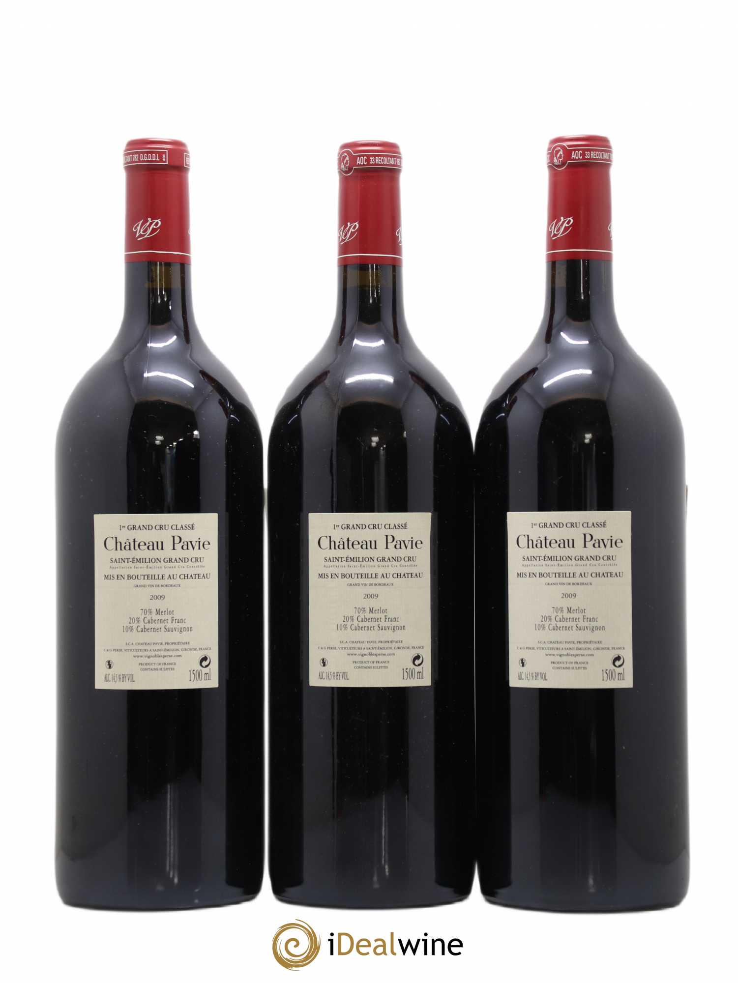 Château Pavie 1er Grand Cru Classé A 2009 - Lot de 3 magnums - 1