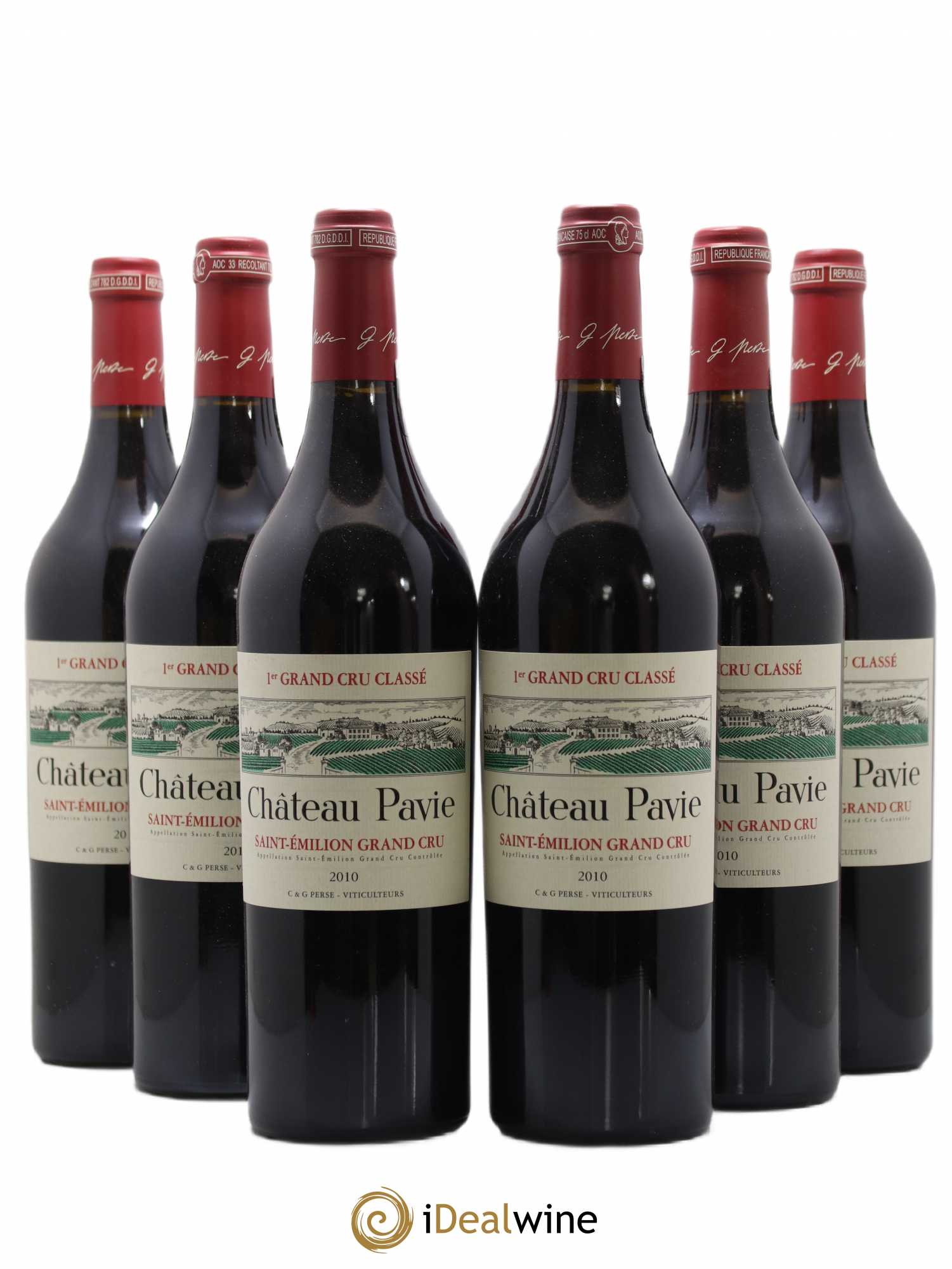 Château Pavie 1er Grand Cru Classé A 2010 - Lot de 6 bouteilles - 0