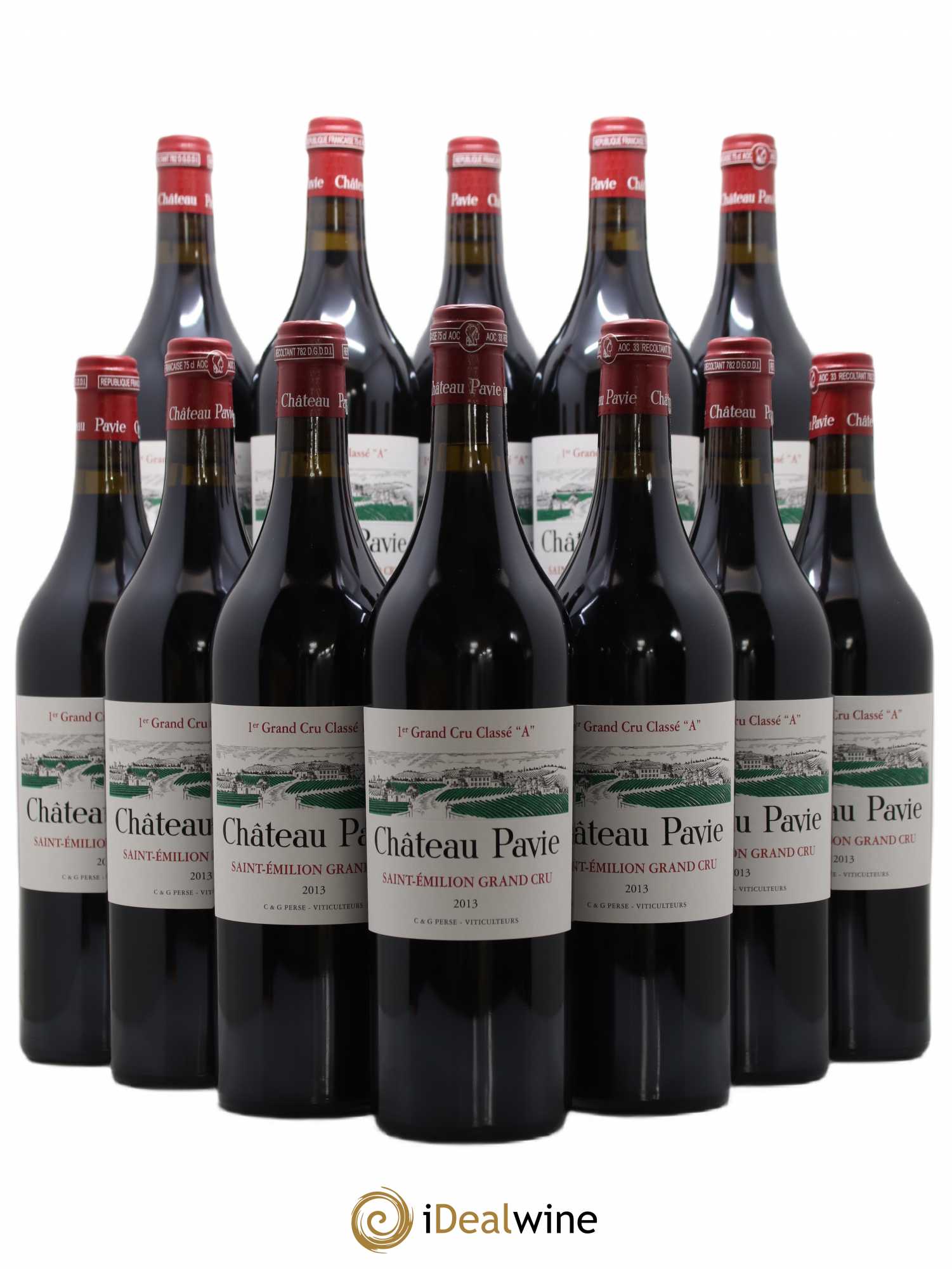 Château Pavie 1er Grand Cru Classé A 2013 - Lot de 12 bouteilles - 0