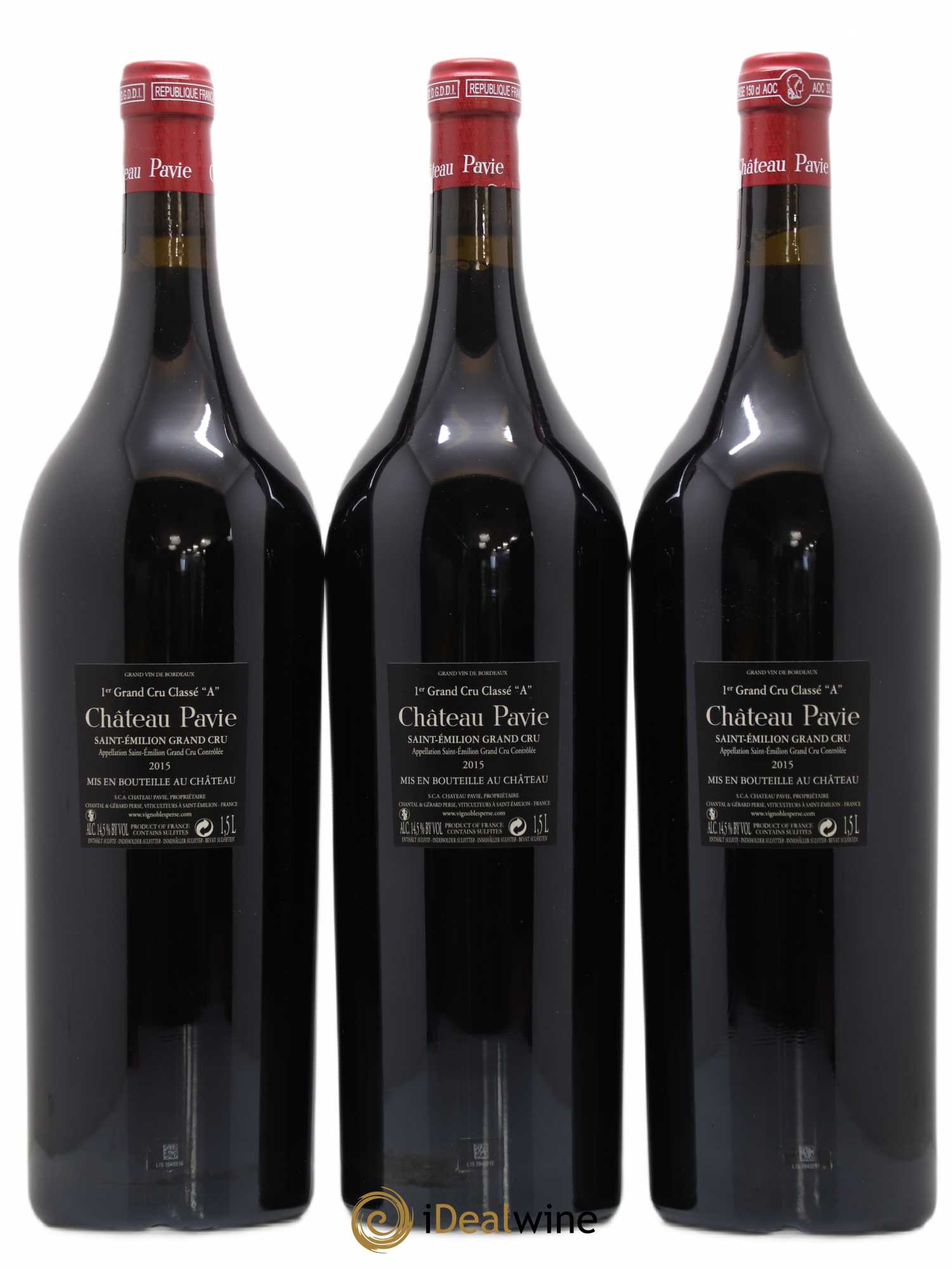 Château Pavie 1er Grand Cru Classé A 2015 - Lot de 3 magnums - 1