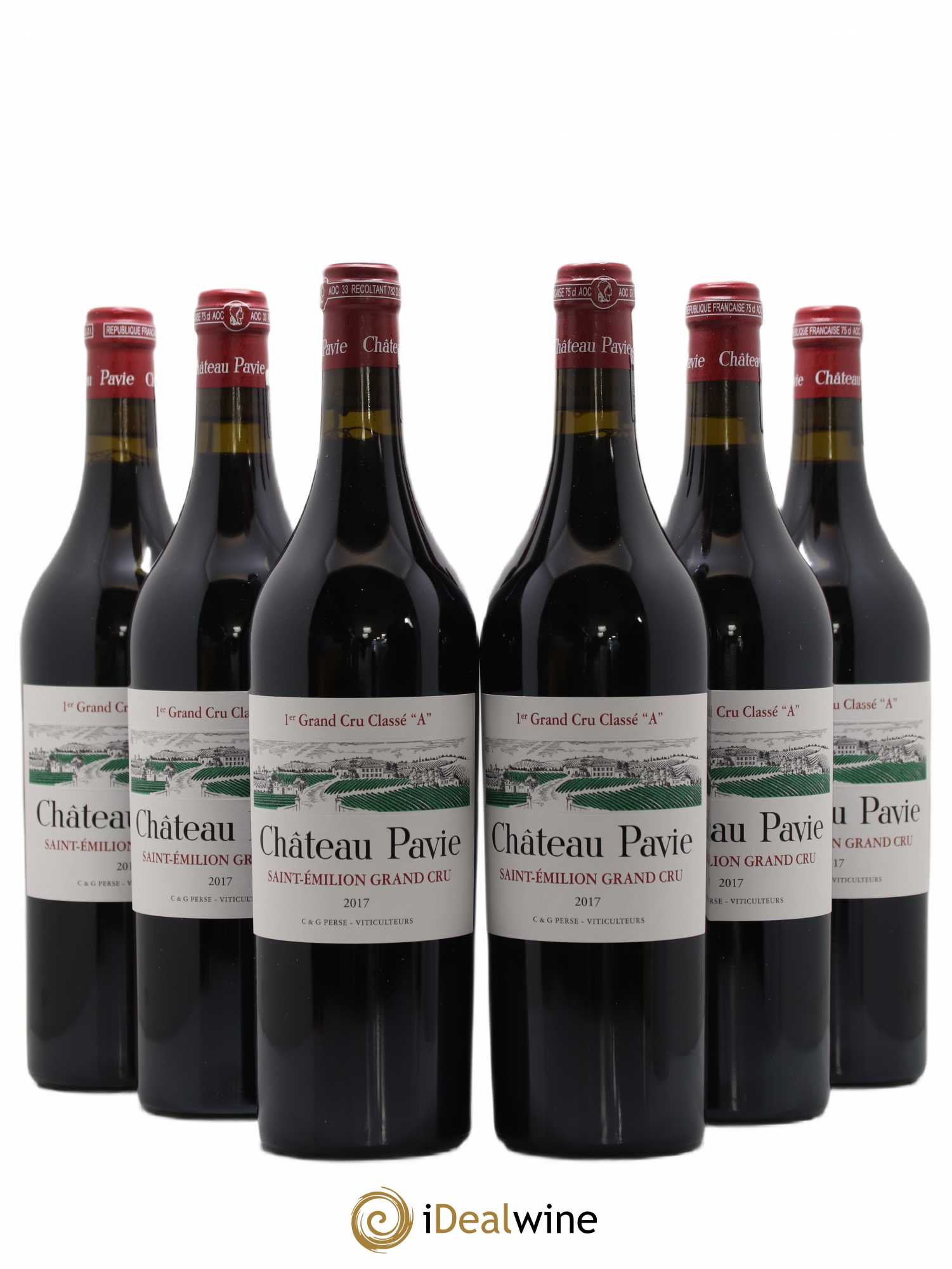 Château Pavie 1er Grand Cru Classé A 2017 - Lot de 6 bouteilles - 0
