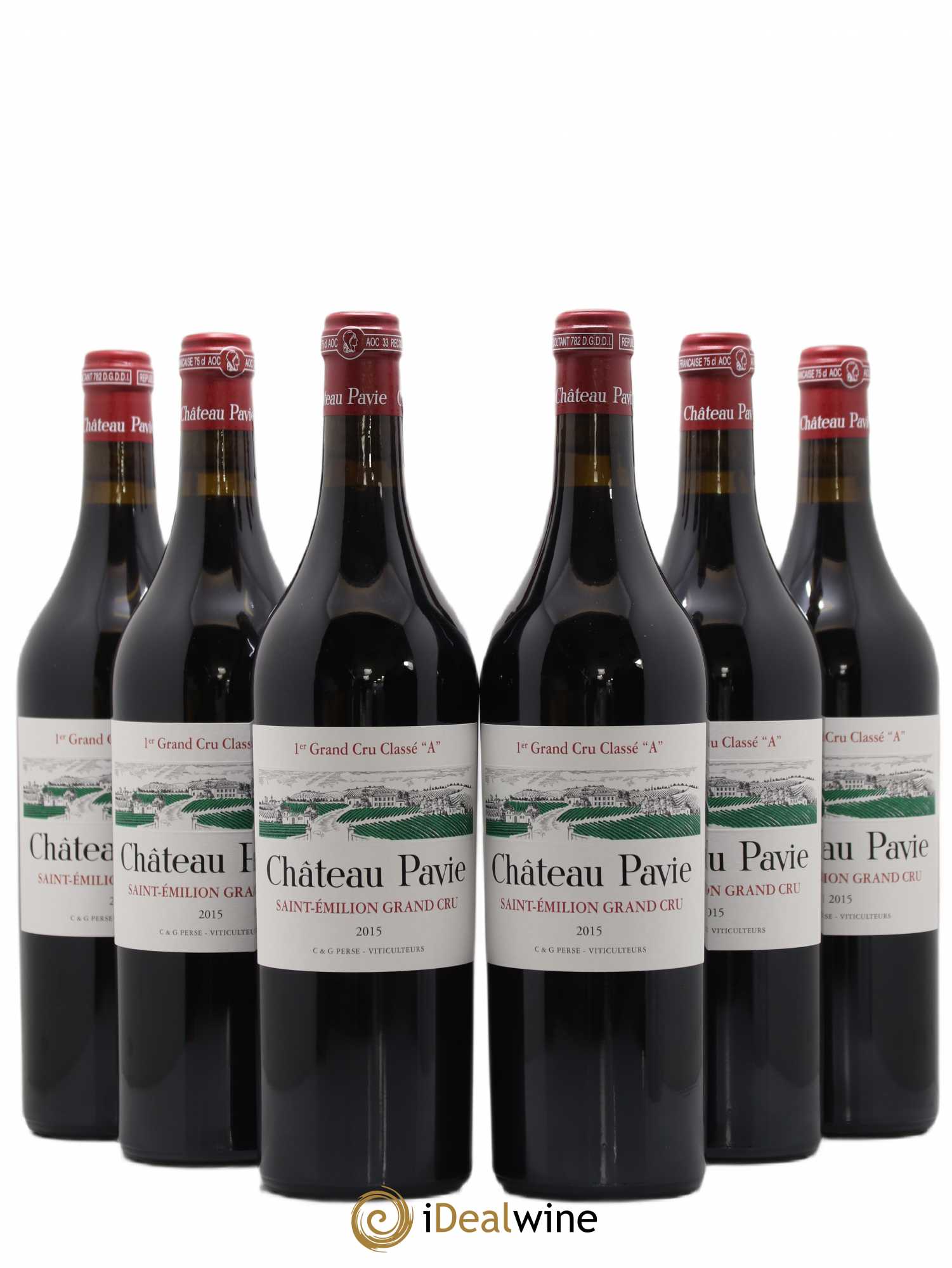 Château Pavie 1er Grand Cru Classé A 2015 - Lot de 6 bouteilles - 0
