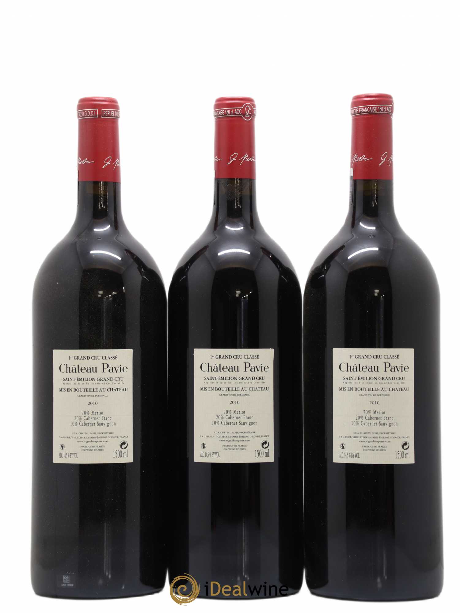 Château Pavie 1er Grand Cru Classé A 2010 - Lot de 3 magnums - 1