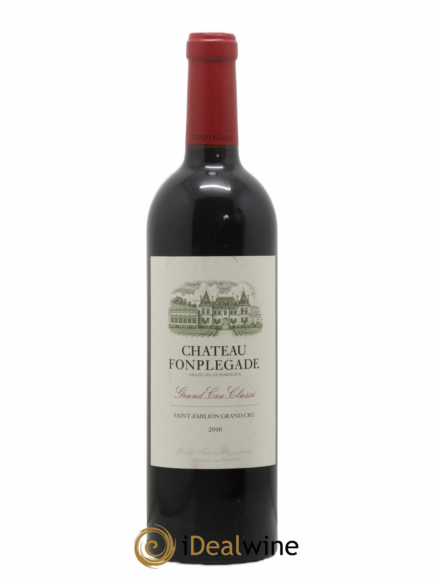 Château Fonplegade Grand Cru Classé 2016 - Lot de 1 bouteille - 0