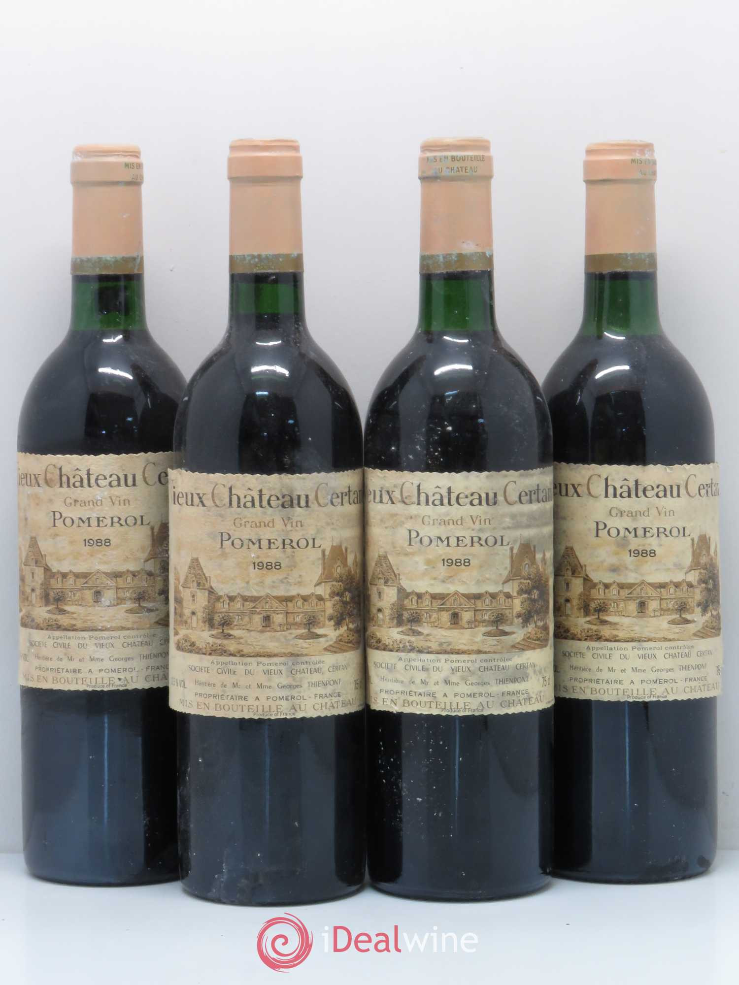 Vieux Château Certan 1988 - Lot de 4 bouteilles - 0