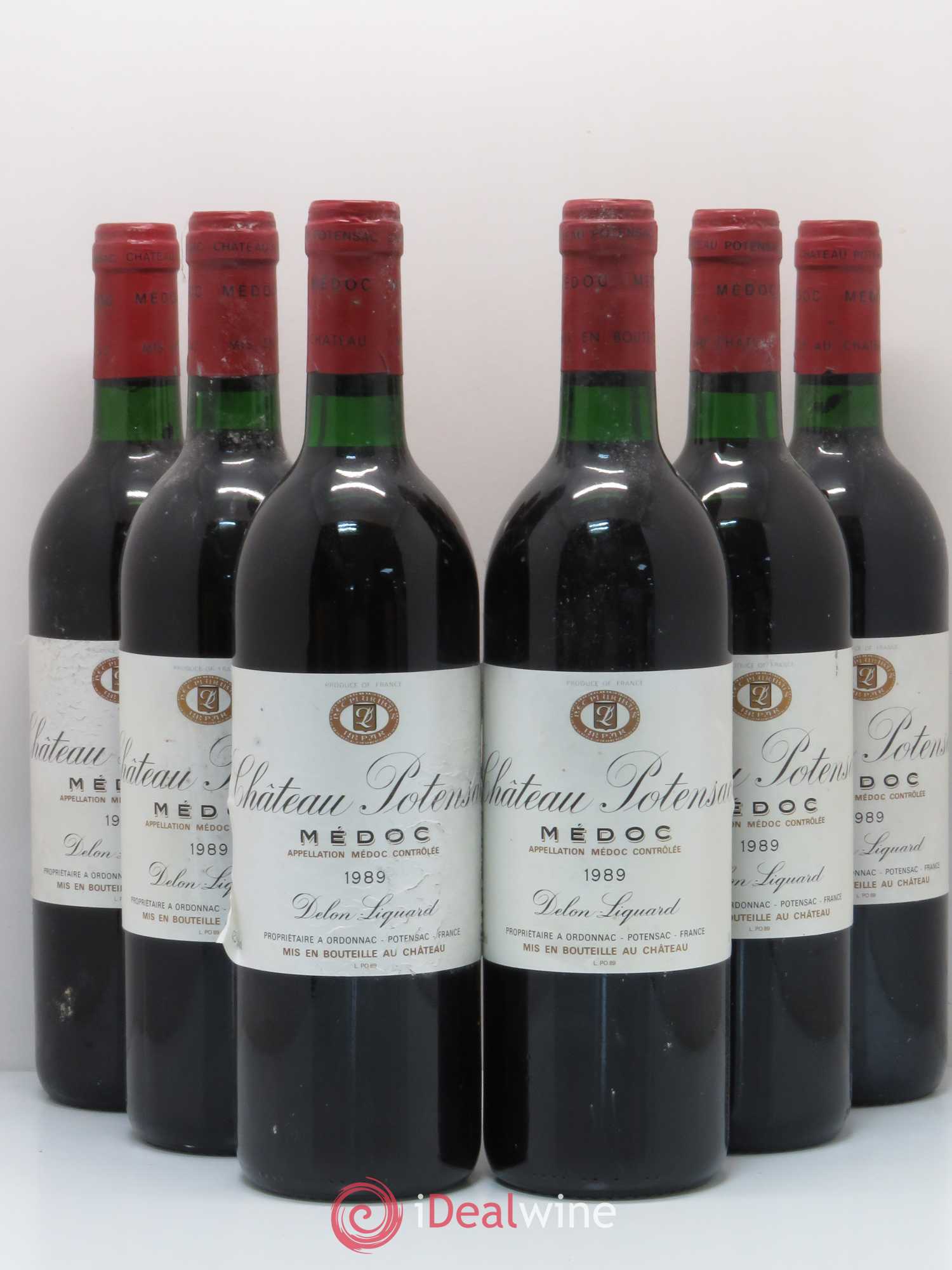 Château Potensac 1989 - Lot de 6 bouteilles - 0