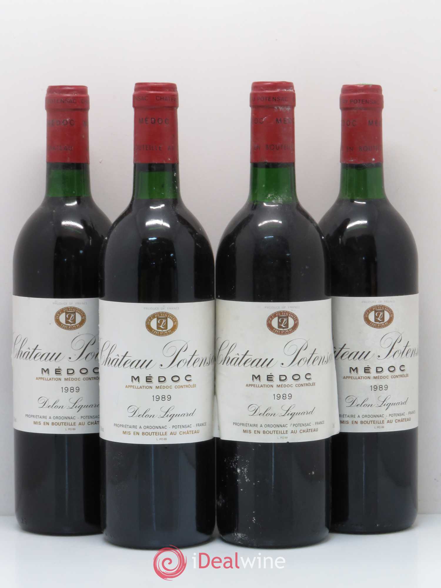 Château Potensac 1989 - Lot de 4 bouteilles - 0