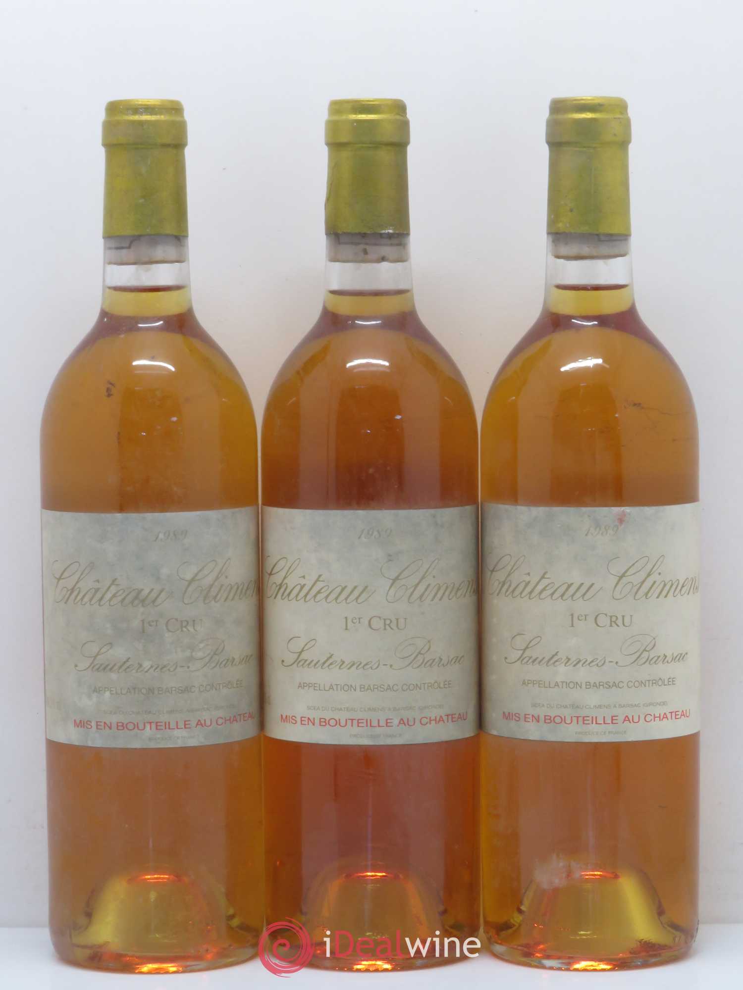 Château Climens 1er Grand Cru Classé 1989 - Lotto di 3 bottiglie - 0