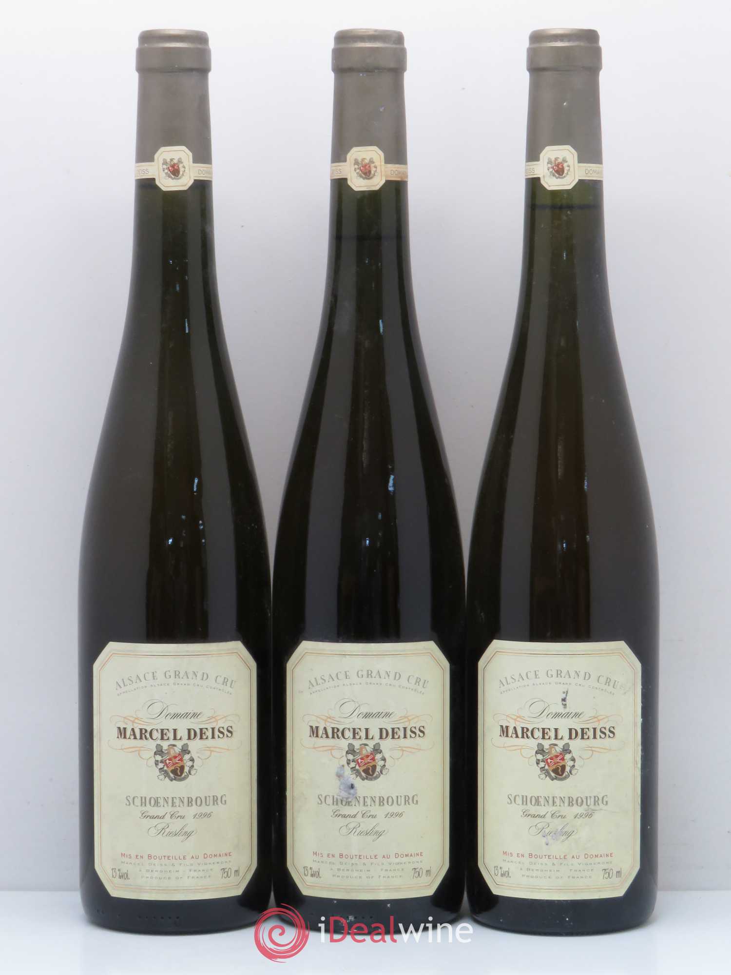Alsace Riesling Marcel Deiss (Domaine) Schoenenbourg Domaine Marcel Deiss 1996 - Posten von 3 Flaschen - 0