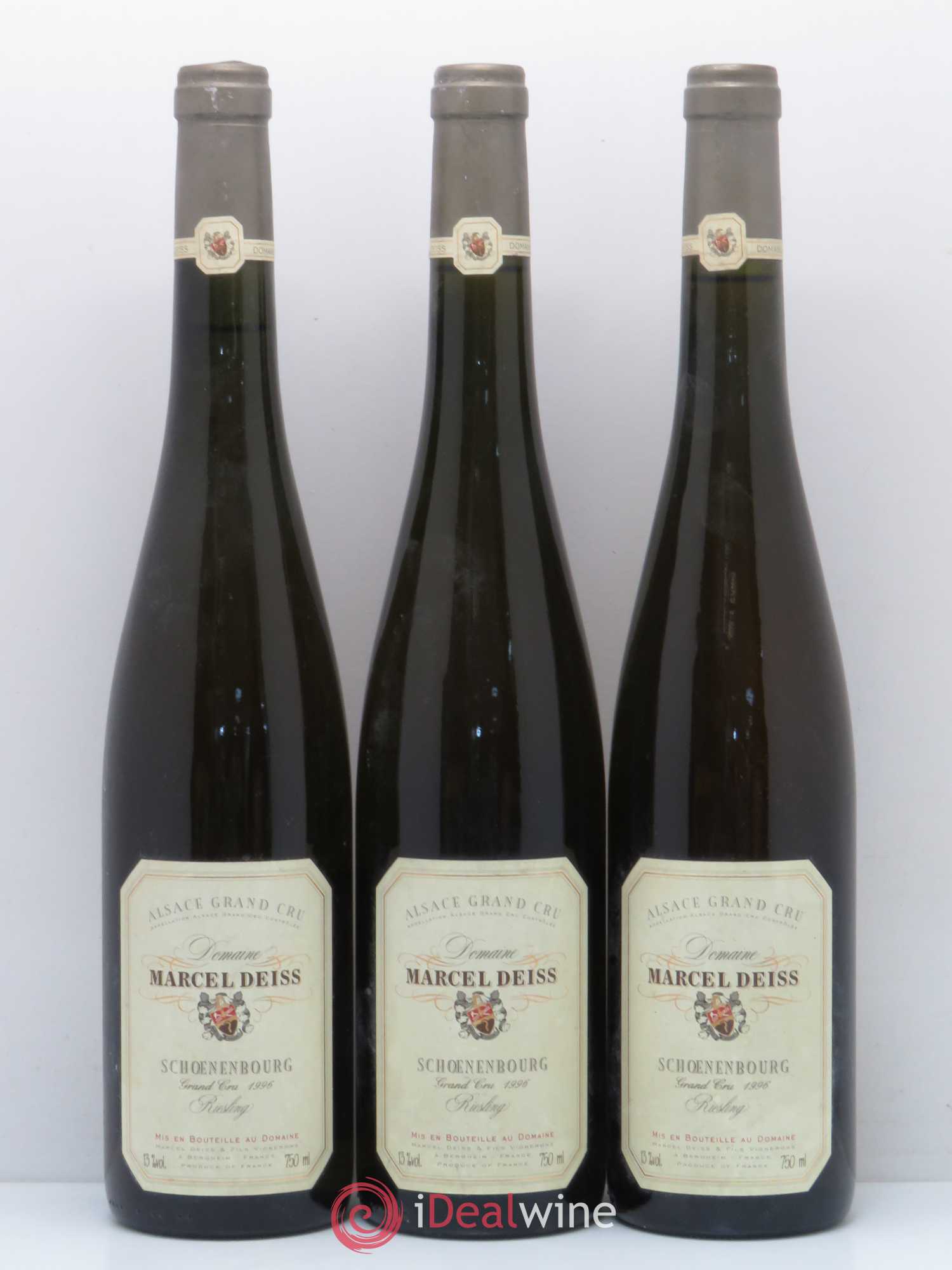 Alsace Riesling Marcel Deiss (Domaine) 1996 - Lot de 3 bouteilles - 0