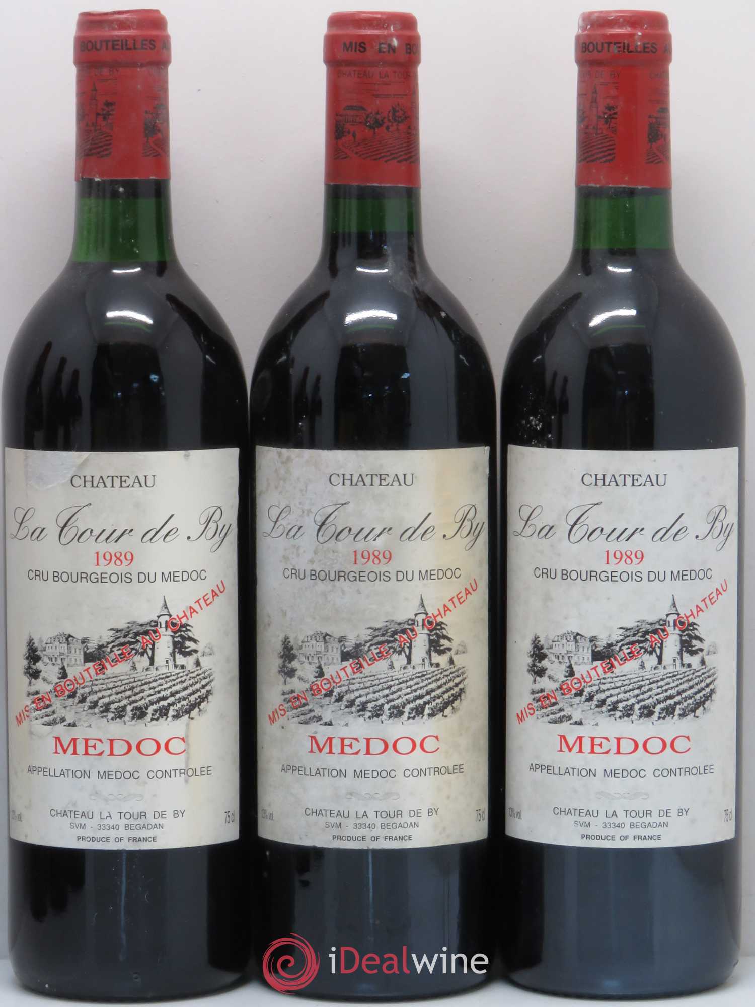 Château La Tour de By Cru Bourgeois 1989 - Lot de 6 bouteilles - 1