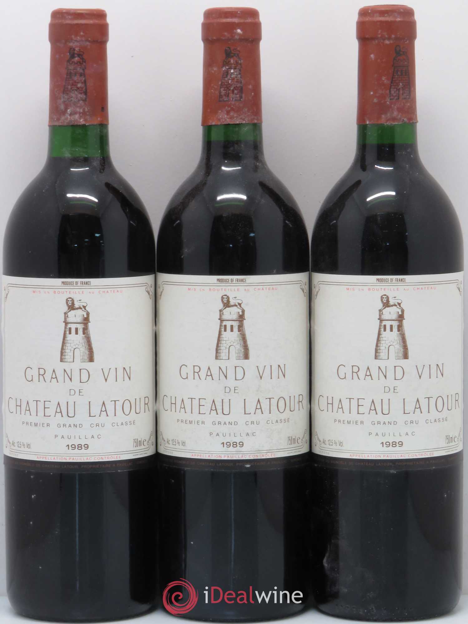 Château Latour 1er Grand Cru Classé 1989 - Lot de 3 bouteilles - 0