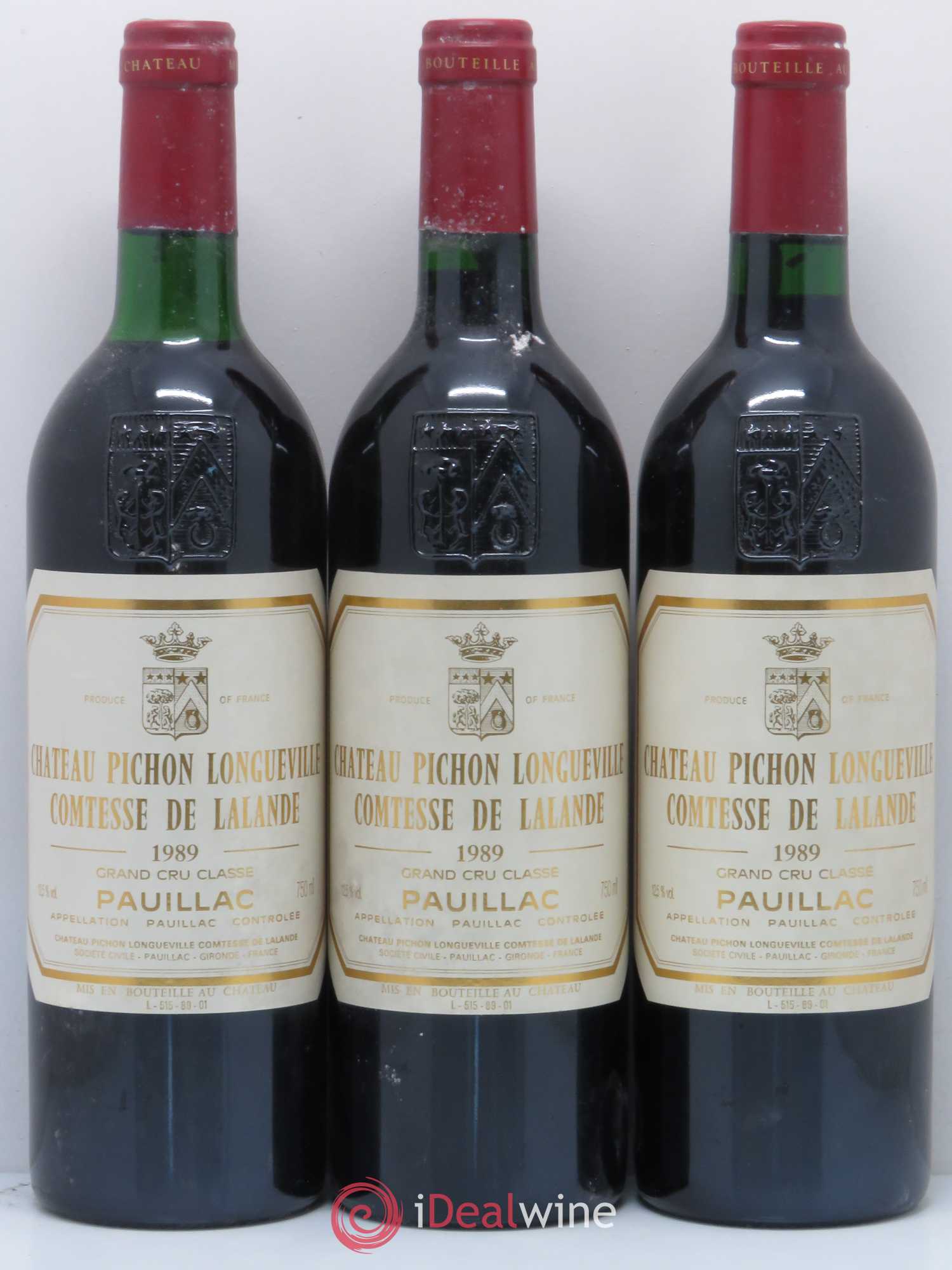 Château Pichon Longueville Comtesse de Lalande 2ème Grand Cru Classé Capsule négoce 1989 - Lot de 6 bouteilles - 2