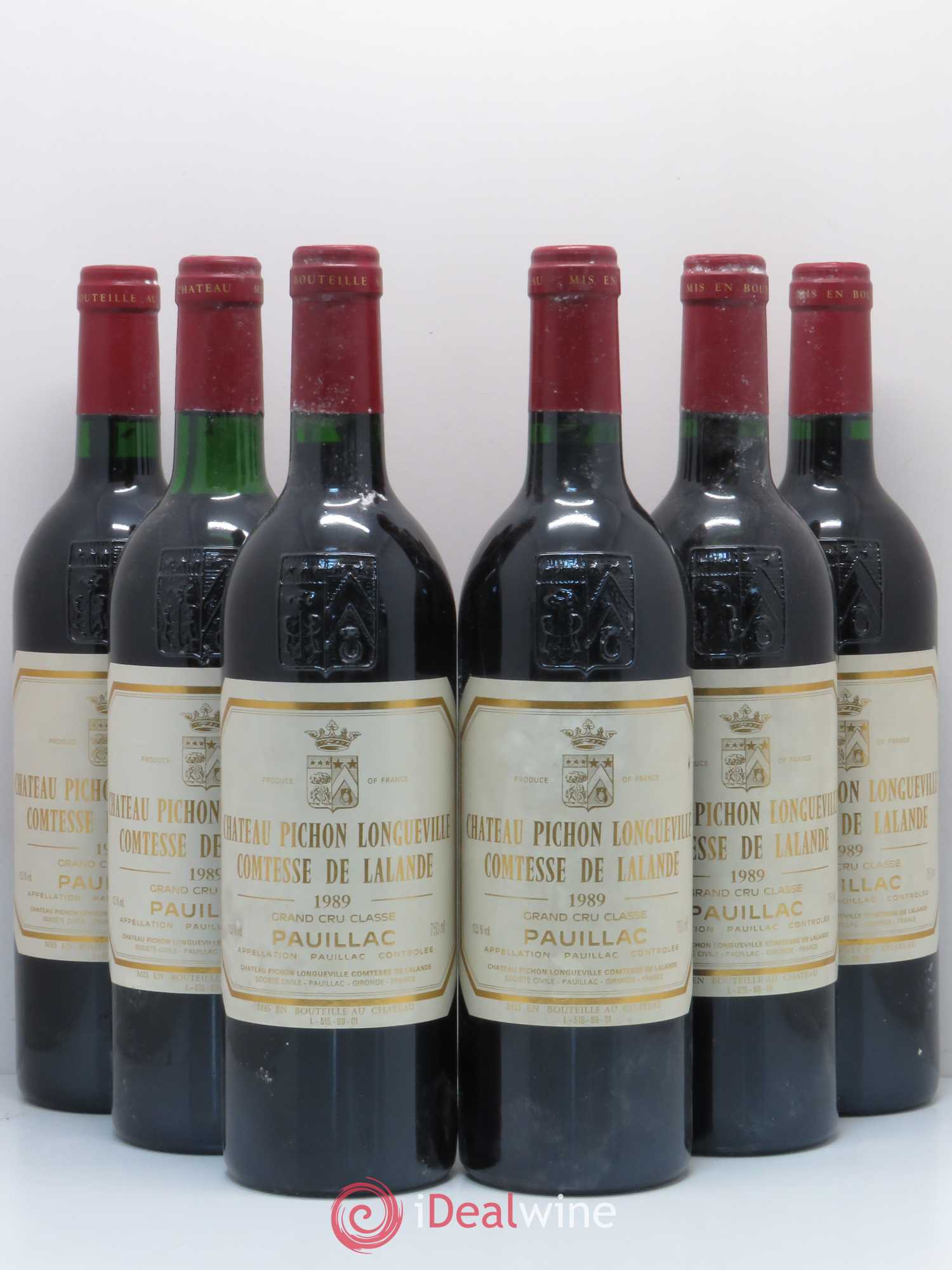 Château Pichon Longueville Comtesse de Lalande 2ème Grand Cru Classé Capsule négoce 1989 - Lot de 6 bouteilles - 0